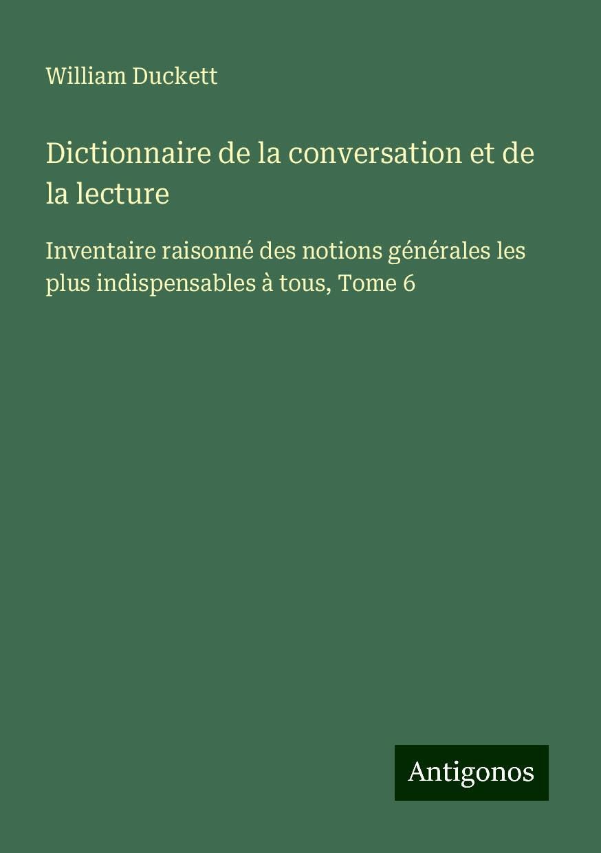 Product Image: Dictionnaire de la conversation et de la lecture