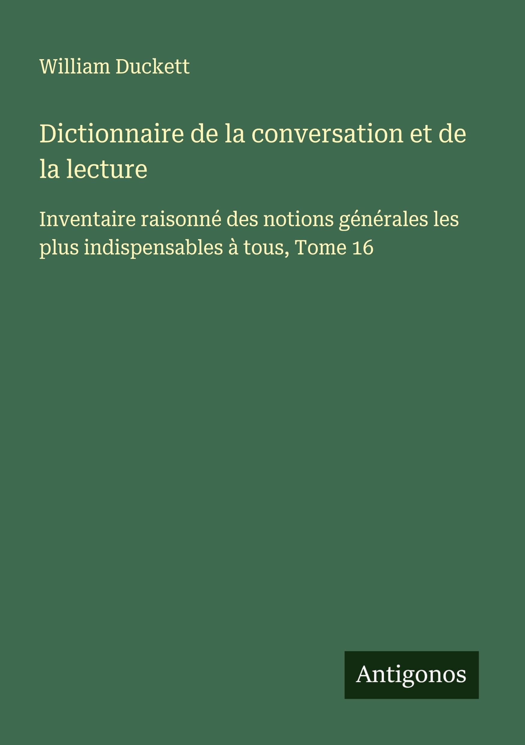 Product Image: Dictionnaire de la conversation et de la lecture