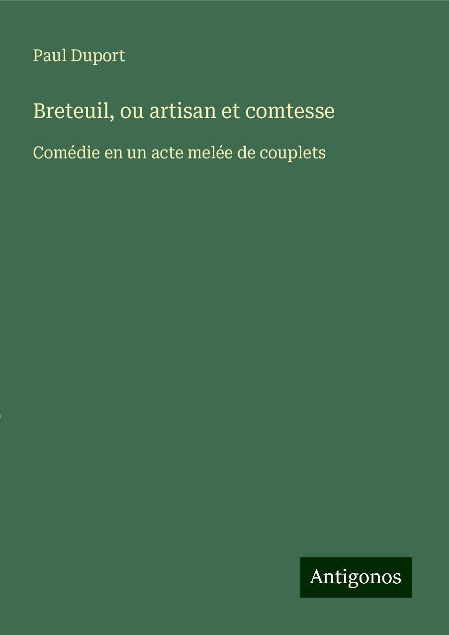 Breteuil, ou artisan et comtesse Books