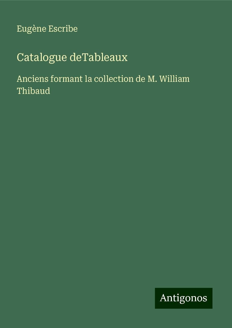 Catalogue deTableaux Books
