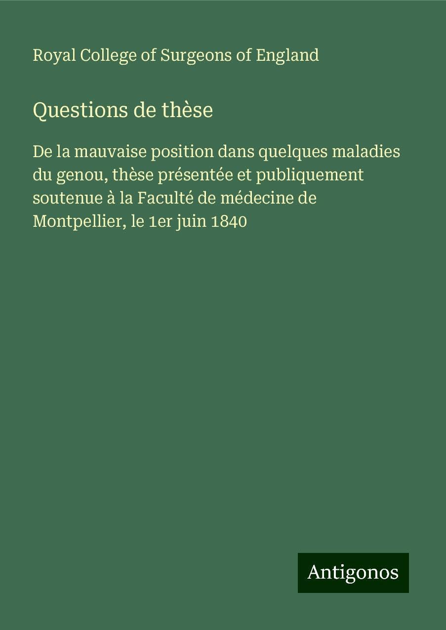 Questions de thèse Classics