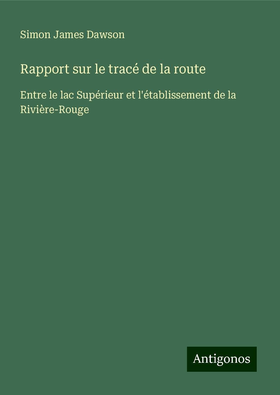 Product Image: Rapport sur le tracé de la route