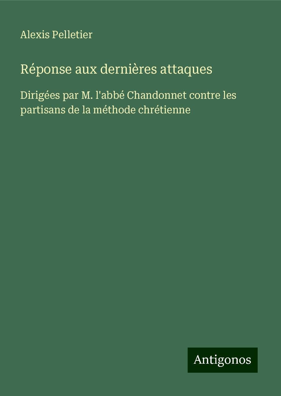 Réponse aux dernières attaques Books