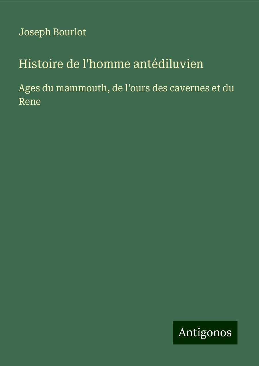 Histoire de l'homme antédiluvien Books