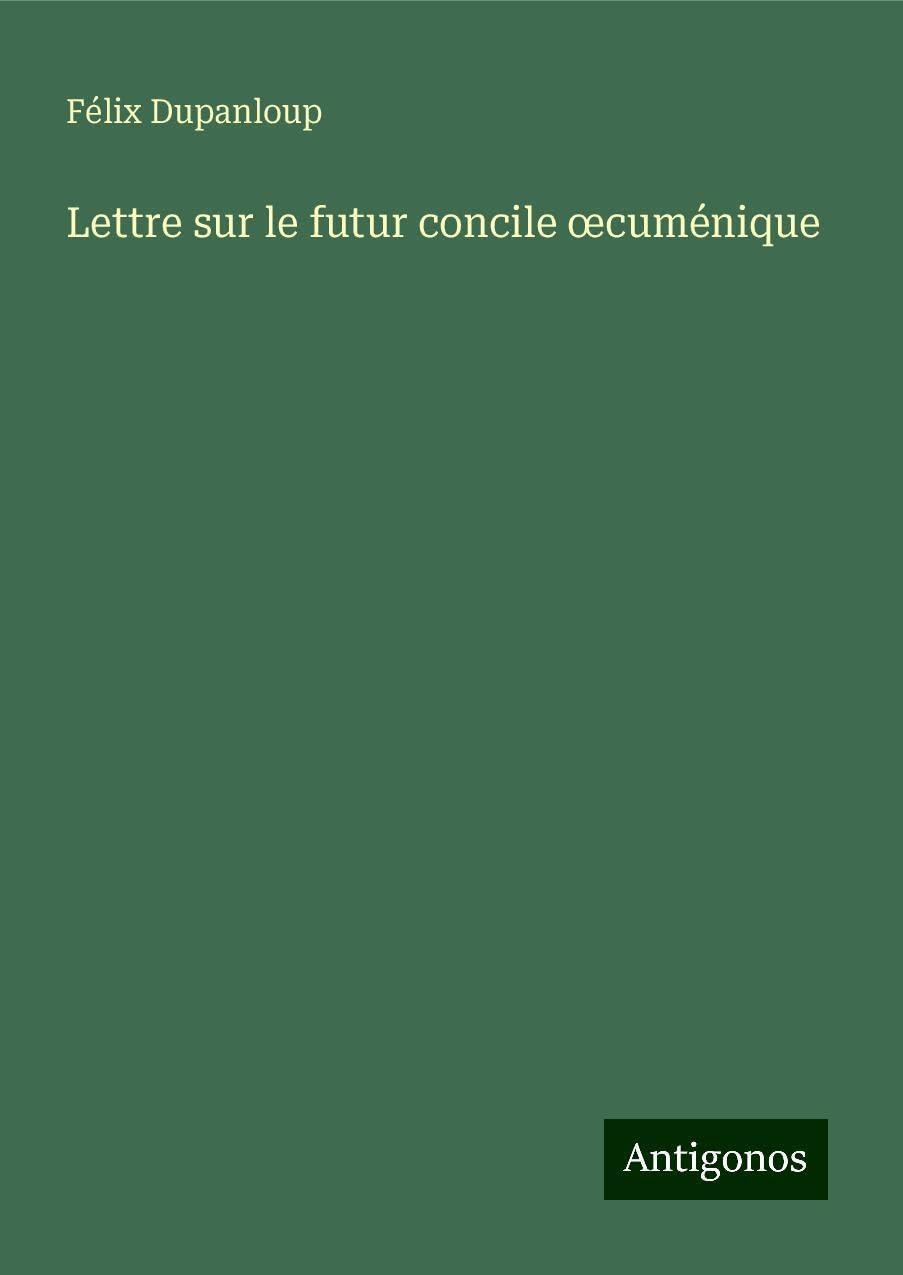 Lettre sur le futur concile ¿cuménique Books