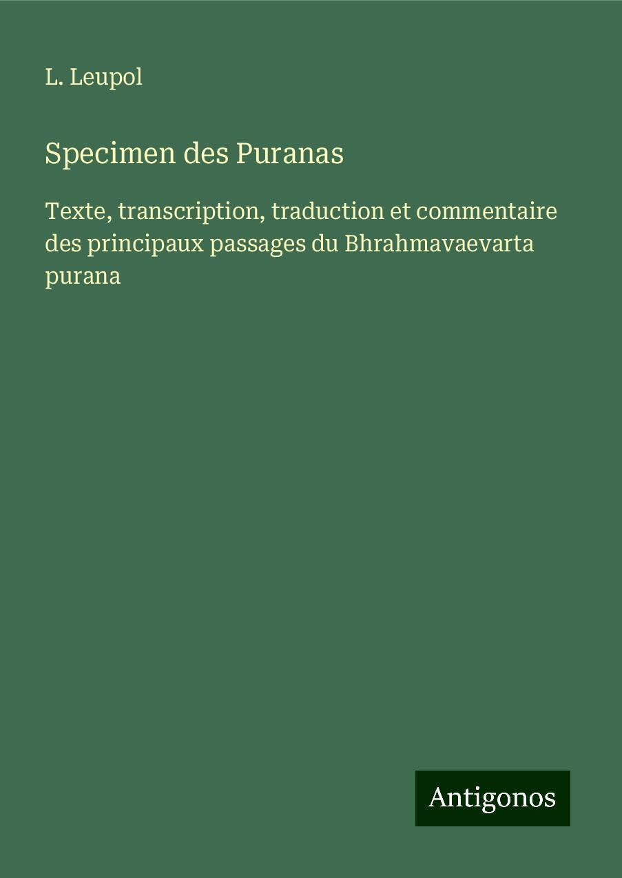 Product Image: Specimen des Puranas