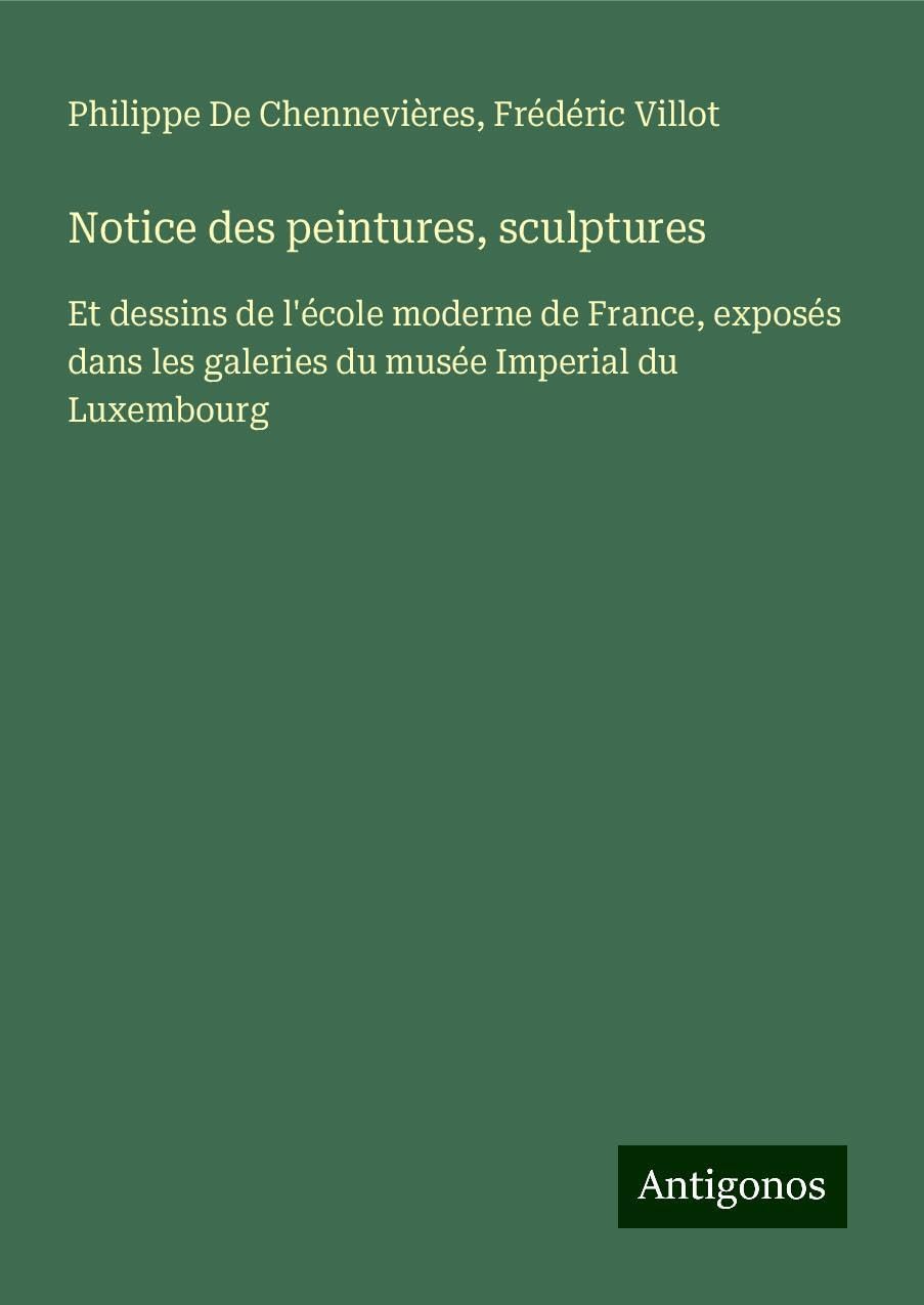 Product Image: Notice des peintures, sculptures