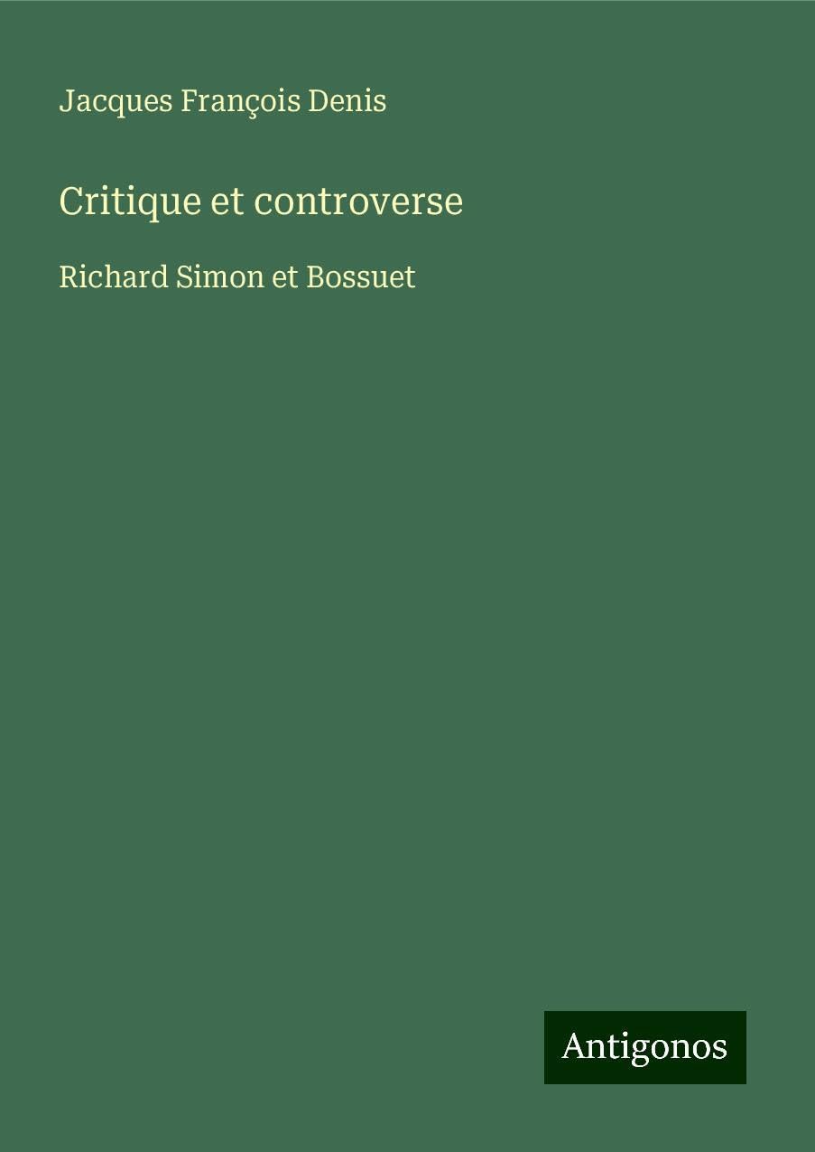 Critique et controverse Books