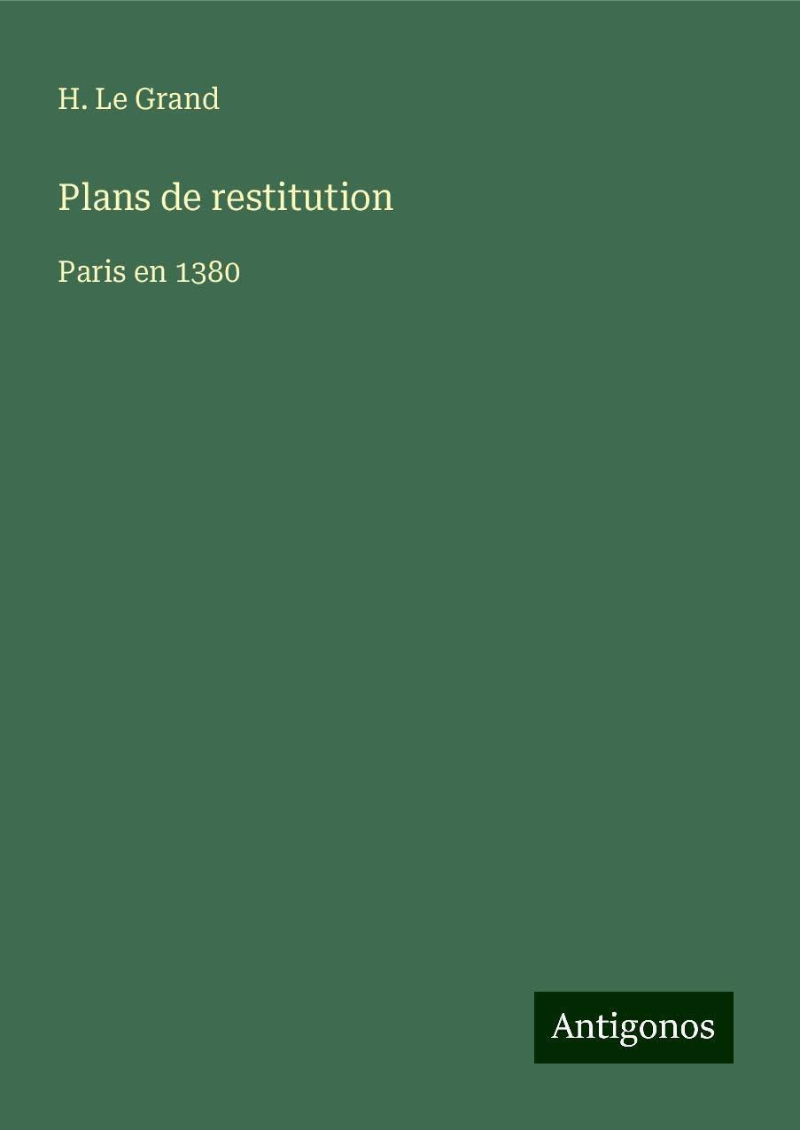 Product Image: Plans de restitution