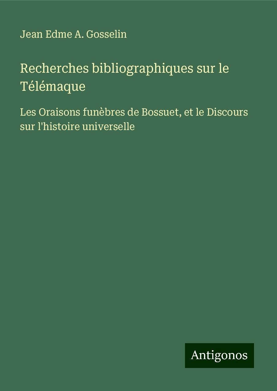 Recherches bibliographiques sur le Télémaque Books
