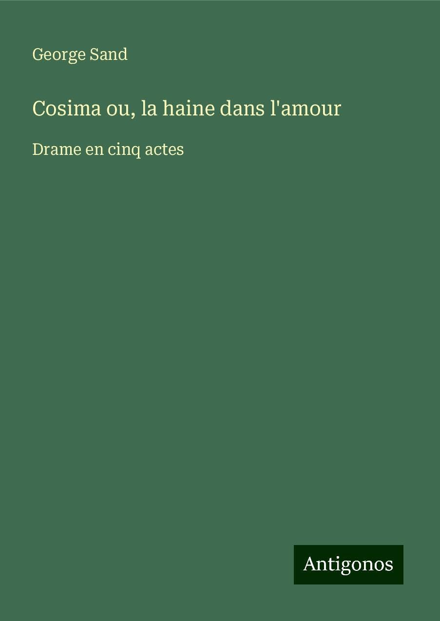 Cosima ou, la haine dans l'amour Books