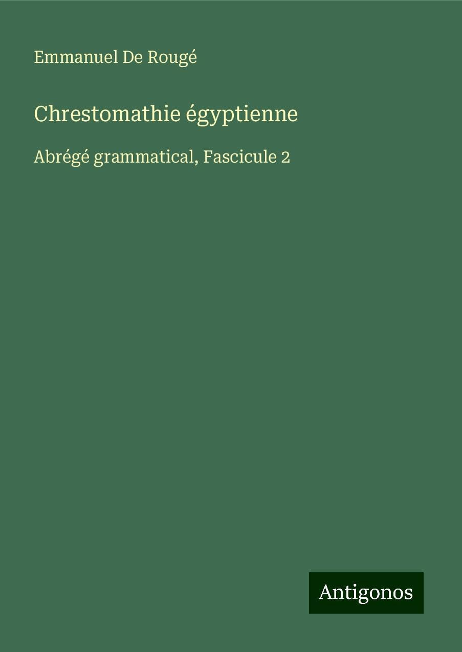 Product Image: Chrestomathie égyptienne