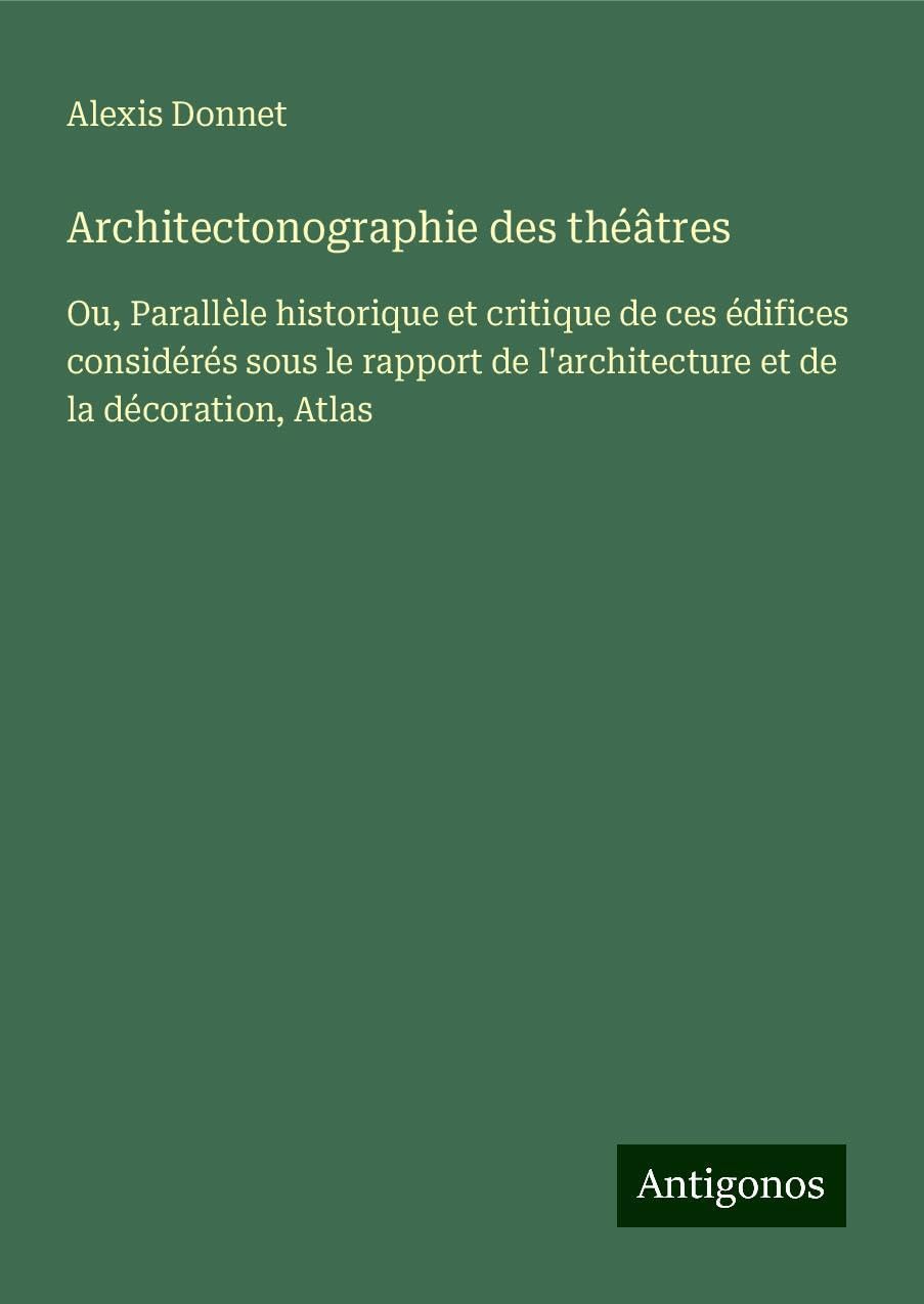 Product Image: Architectonographie des théâtres