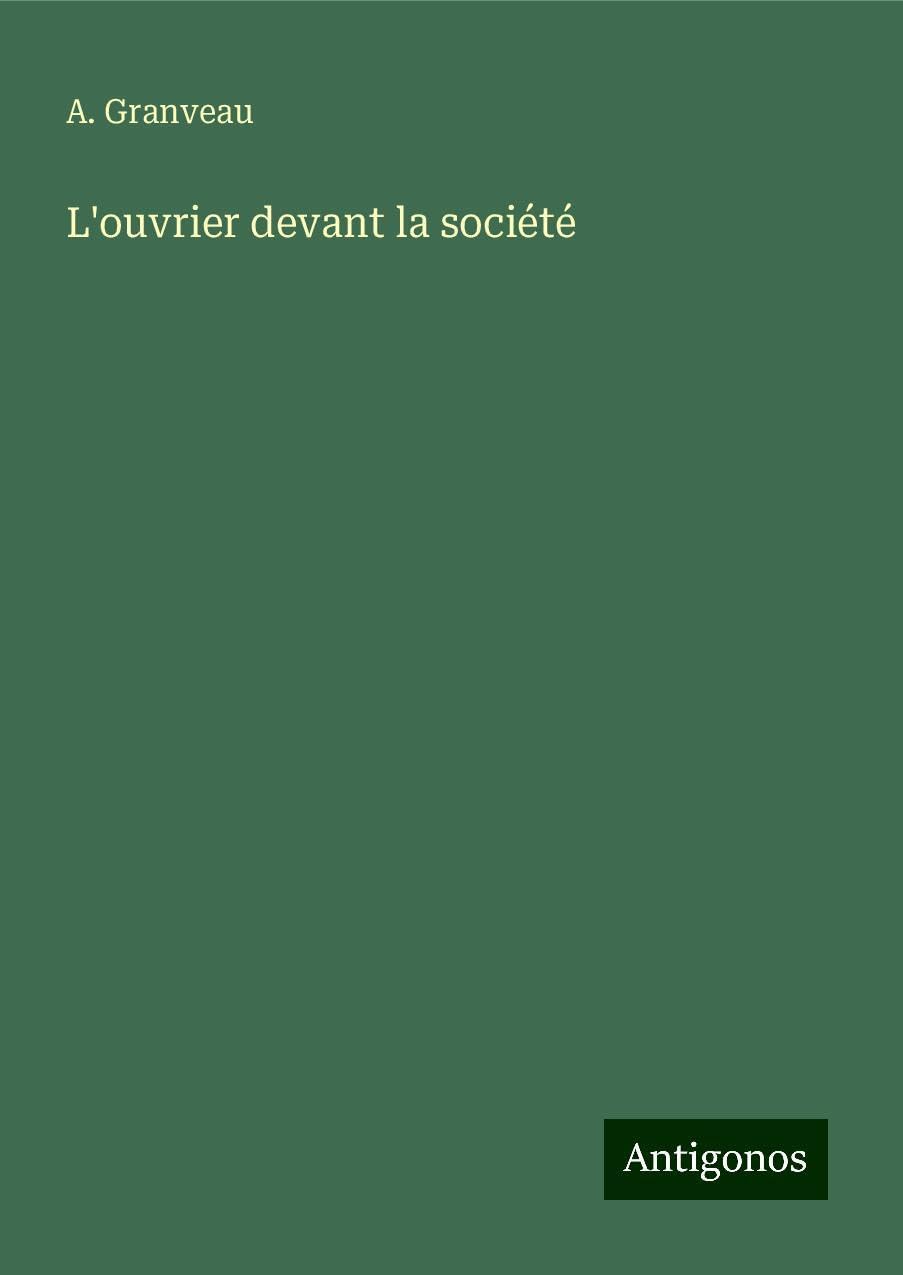 Product Image: L'ouvrier devant la société