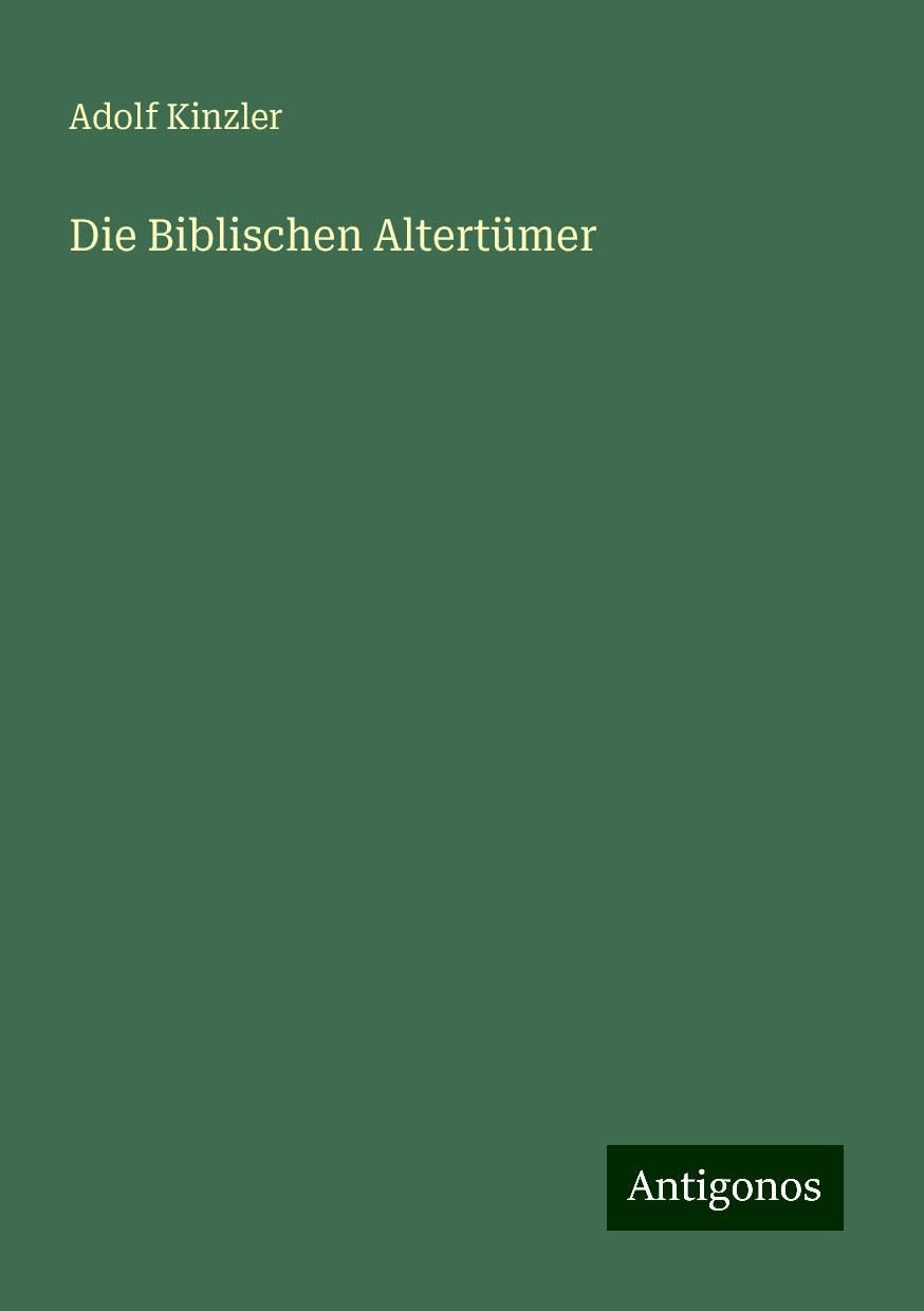 Product Image: Die Biblischen Altertümer