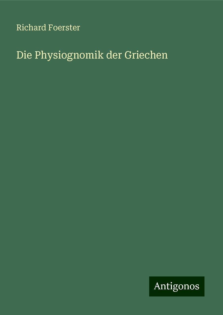 Product Image: Die Physiognomik der Griechen