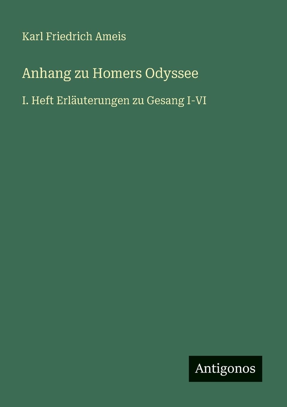 Anhang zu Homers Odyssee Contemporary literature