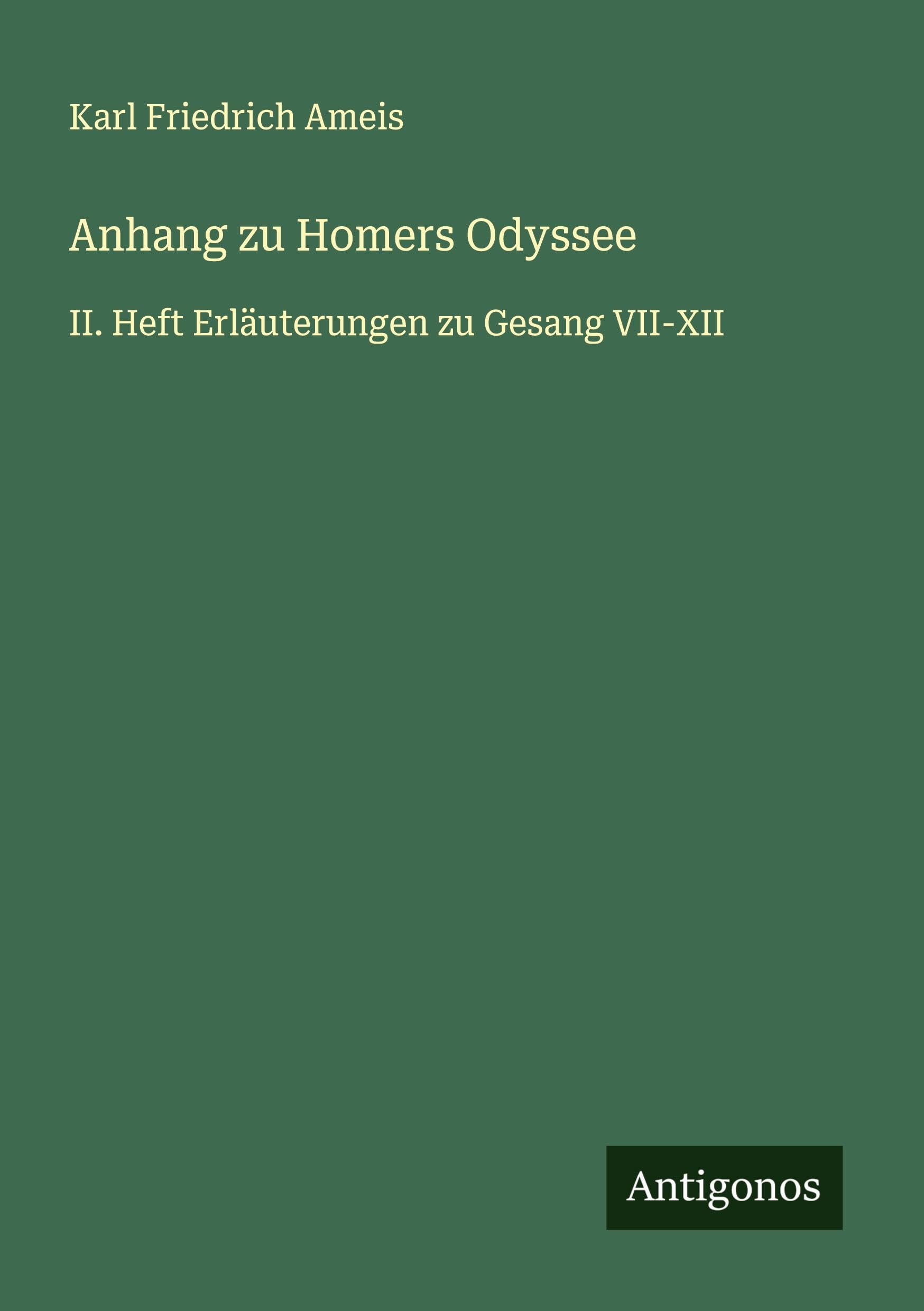 Anhang zu Homers Odyssee Classics