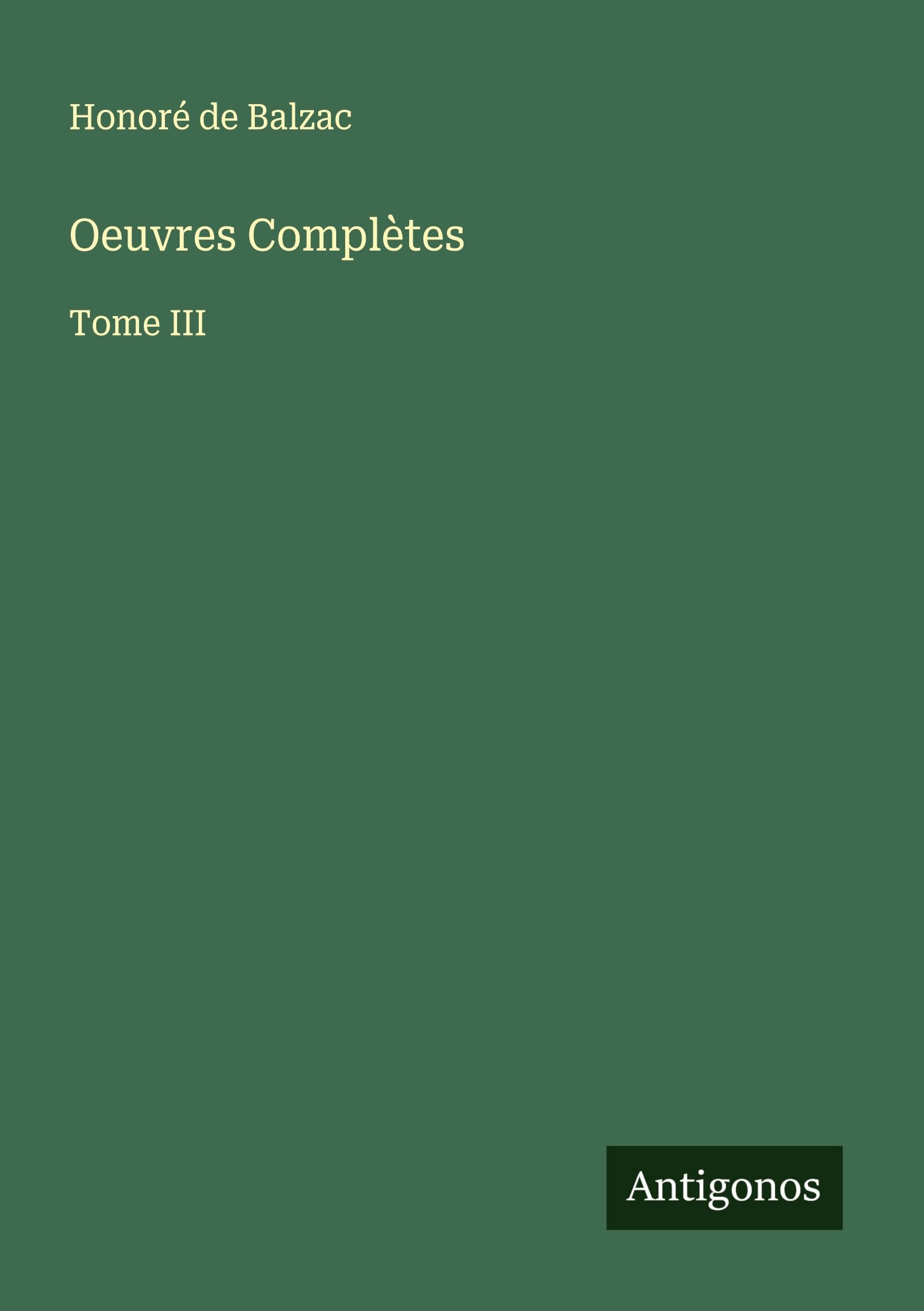 Product Image: Oeuvres Complètes: Tome III
