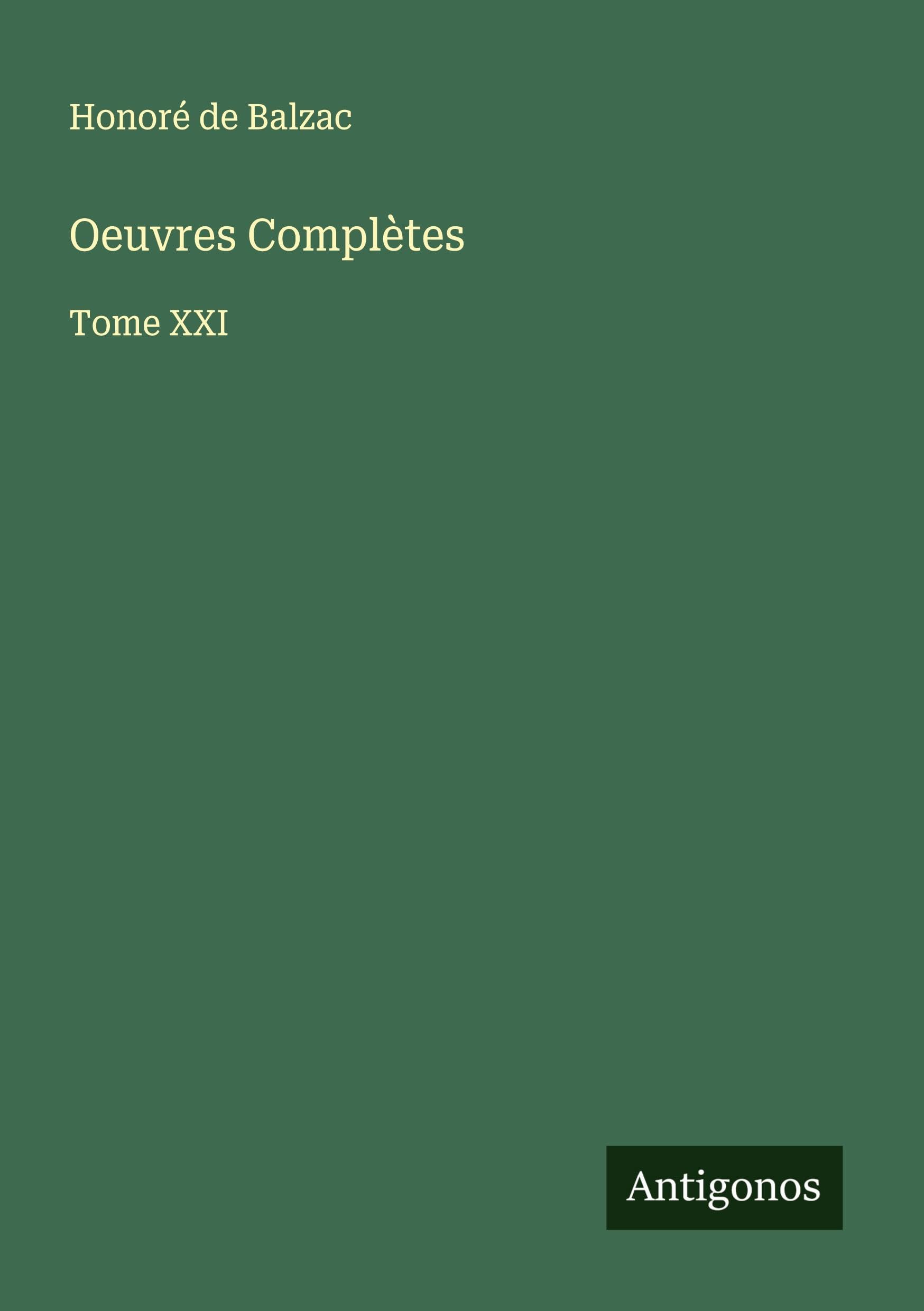 Product Image: Oeuvres Complètes: Tome XXI