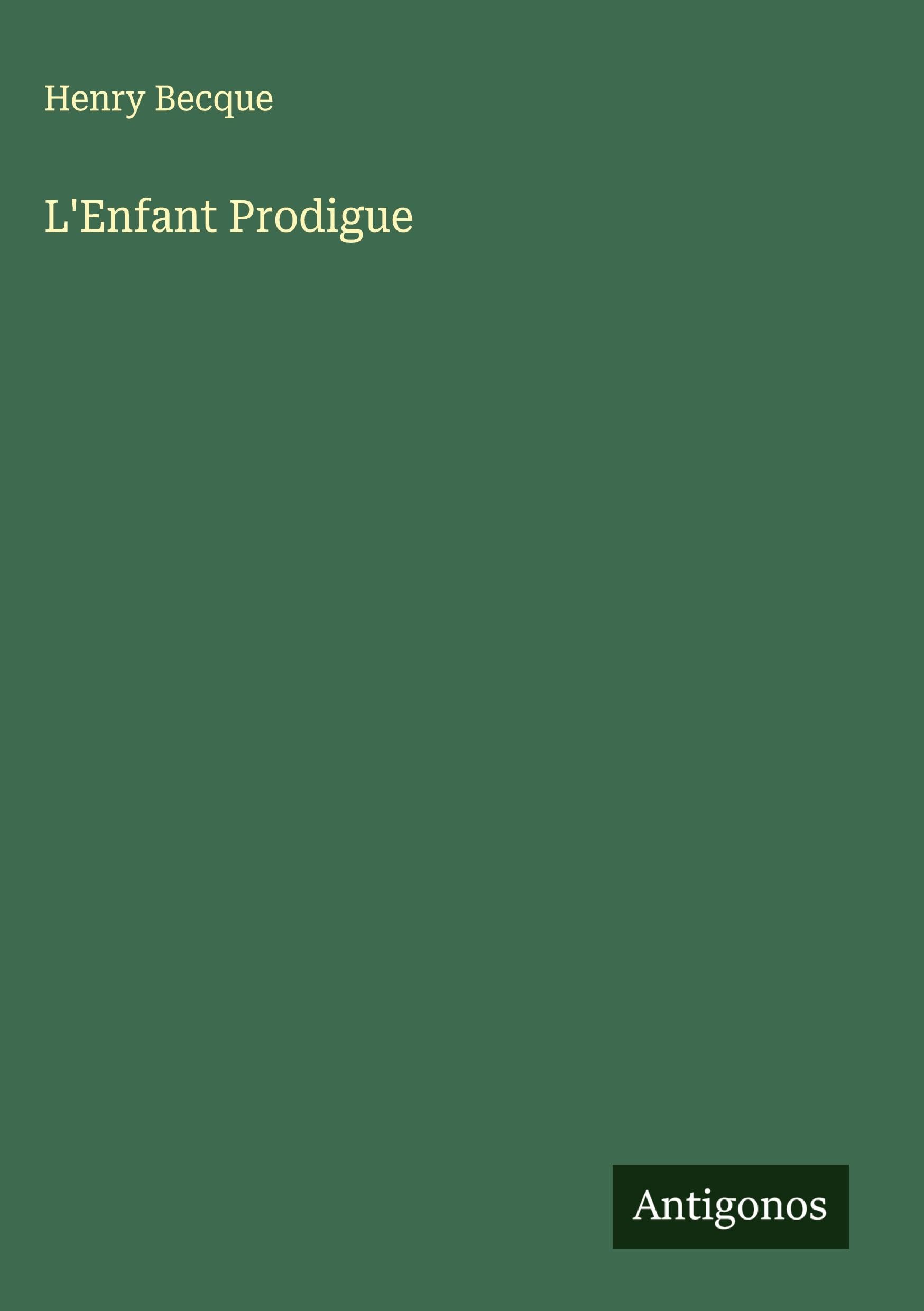 Product Image: L'Enfant Prodigue