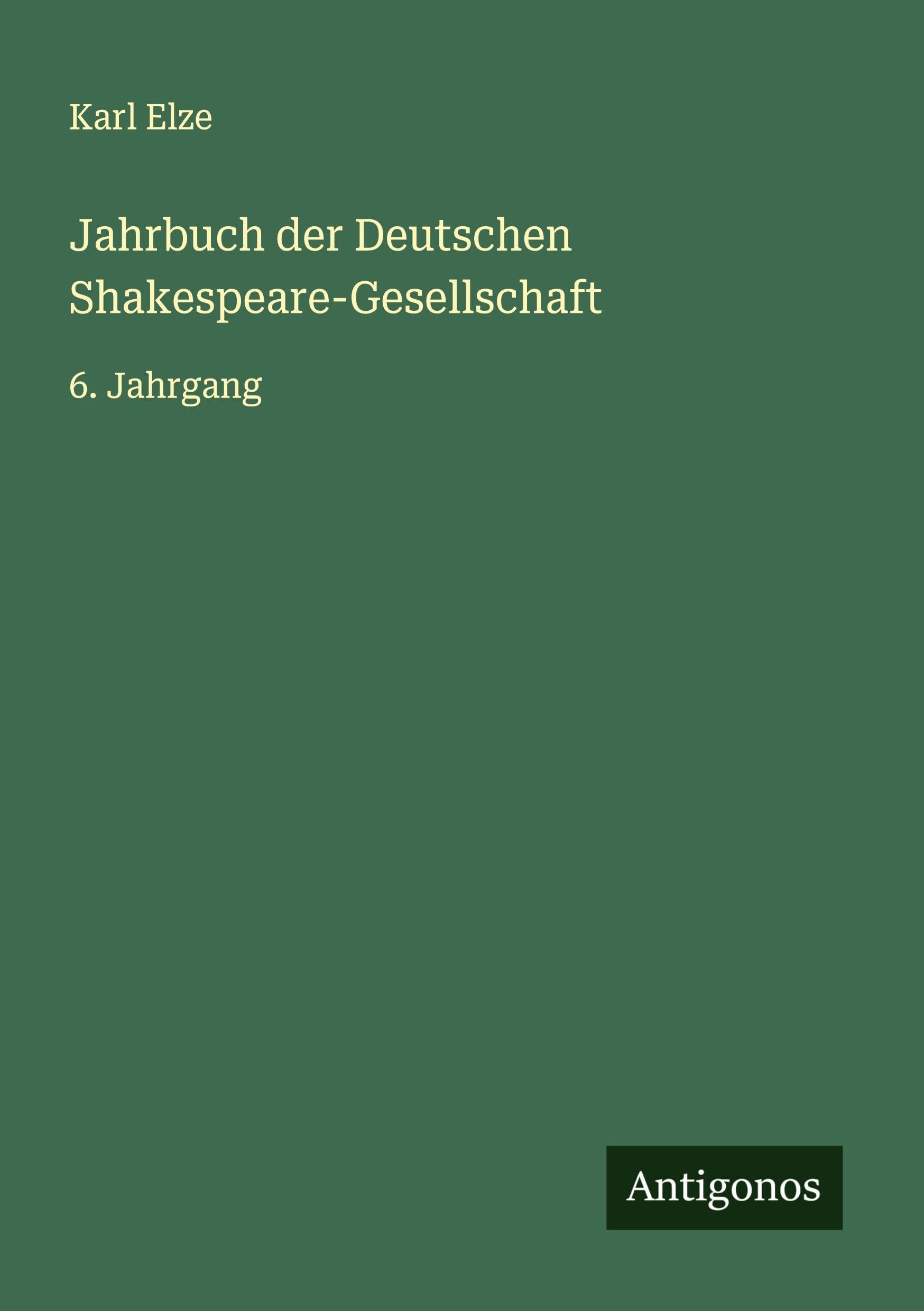 Jahrbuch der Deutschen Shakespeare-Gesellschaft Classics