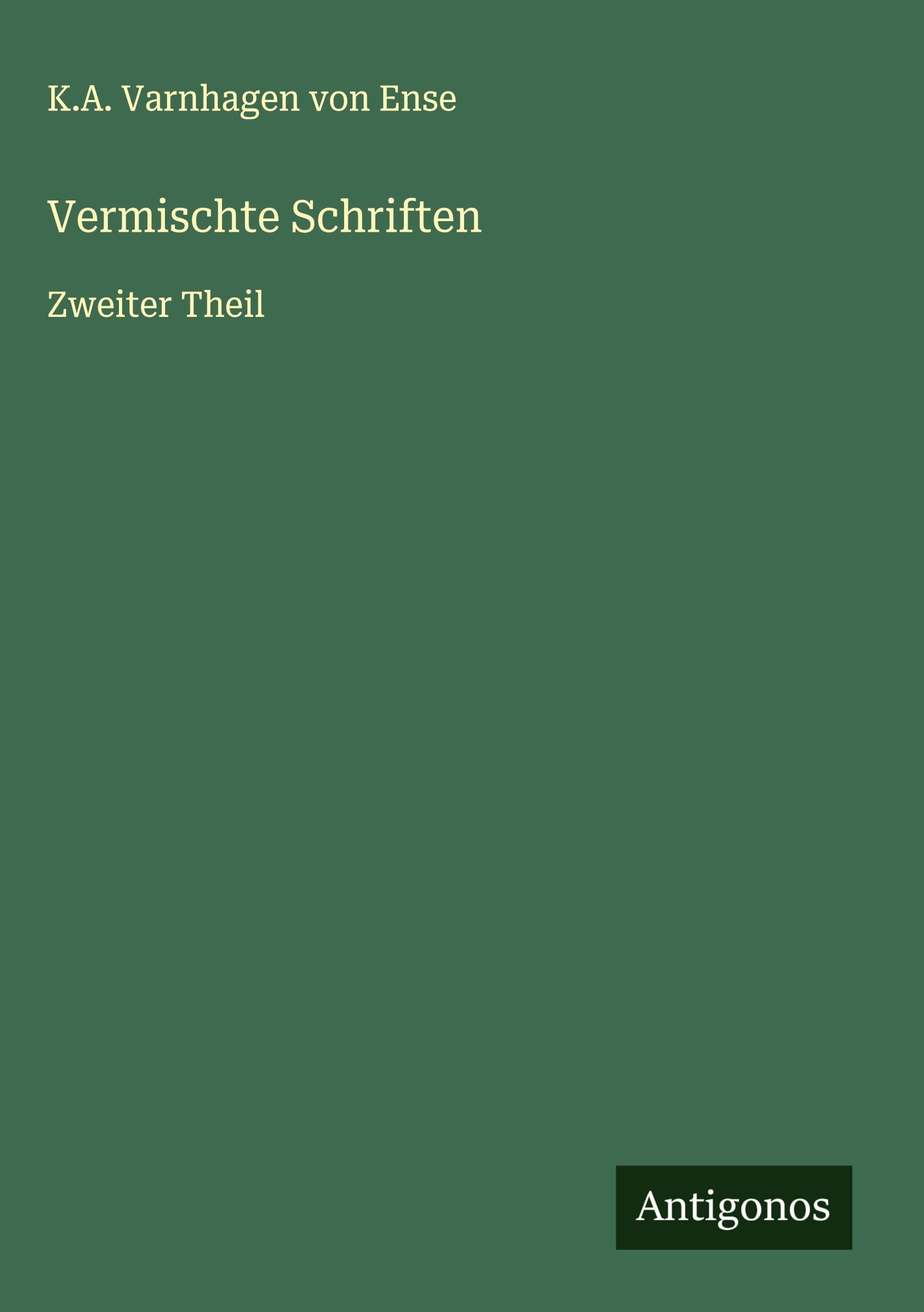 Vermischte Schriften Classics