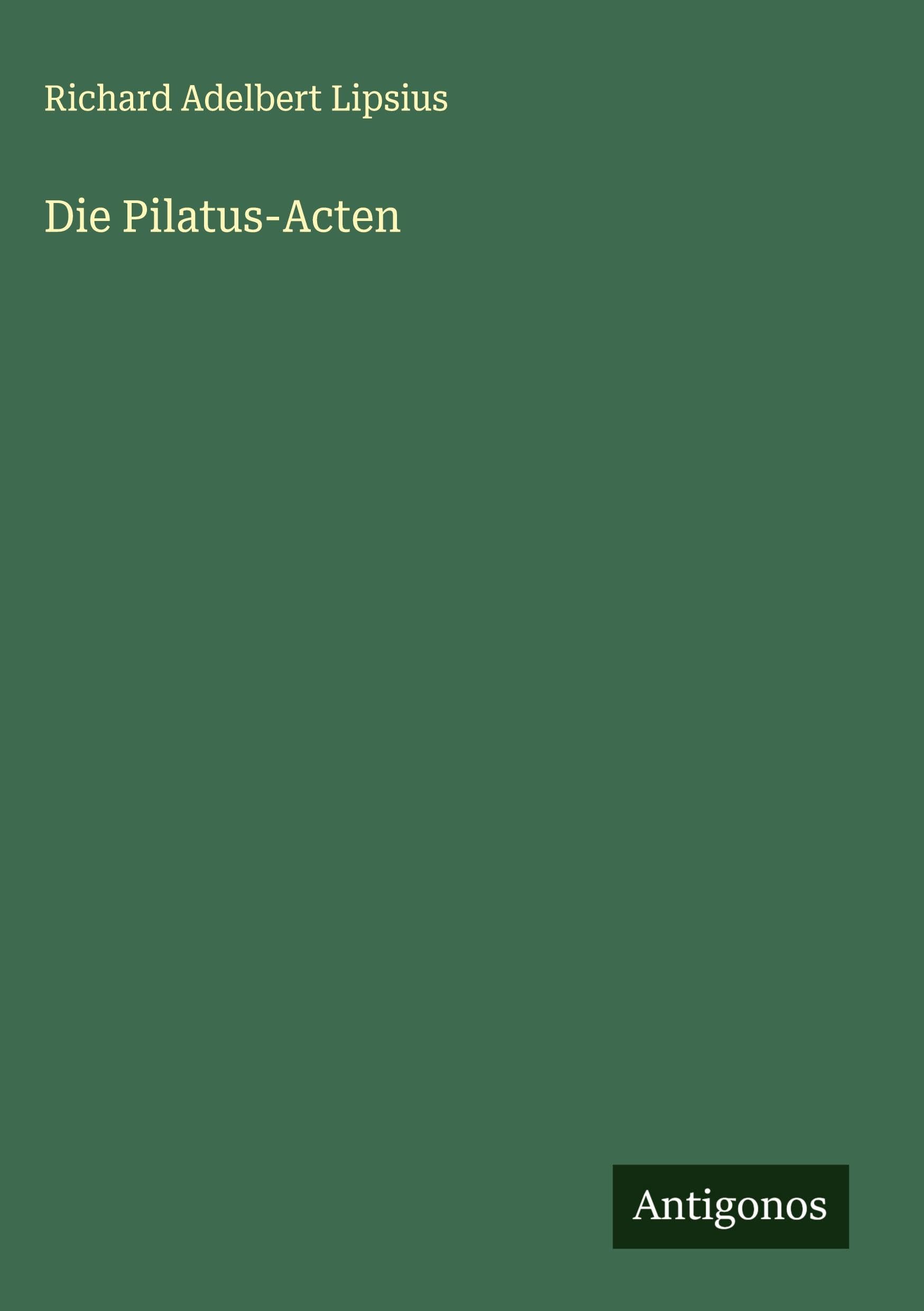 Product Image: Die Pilatus-Acten