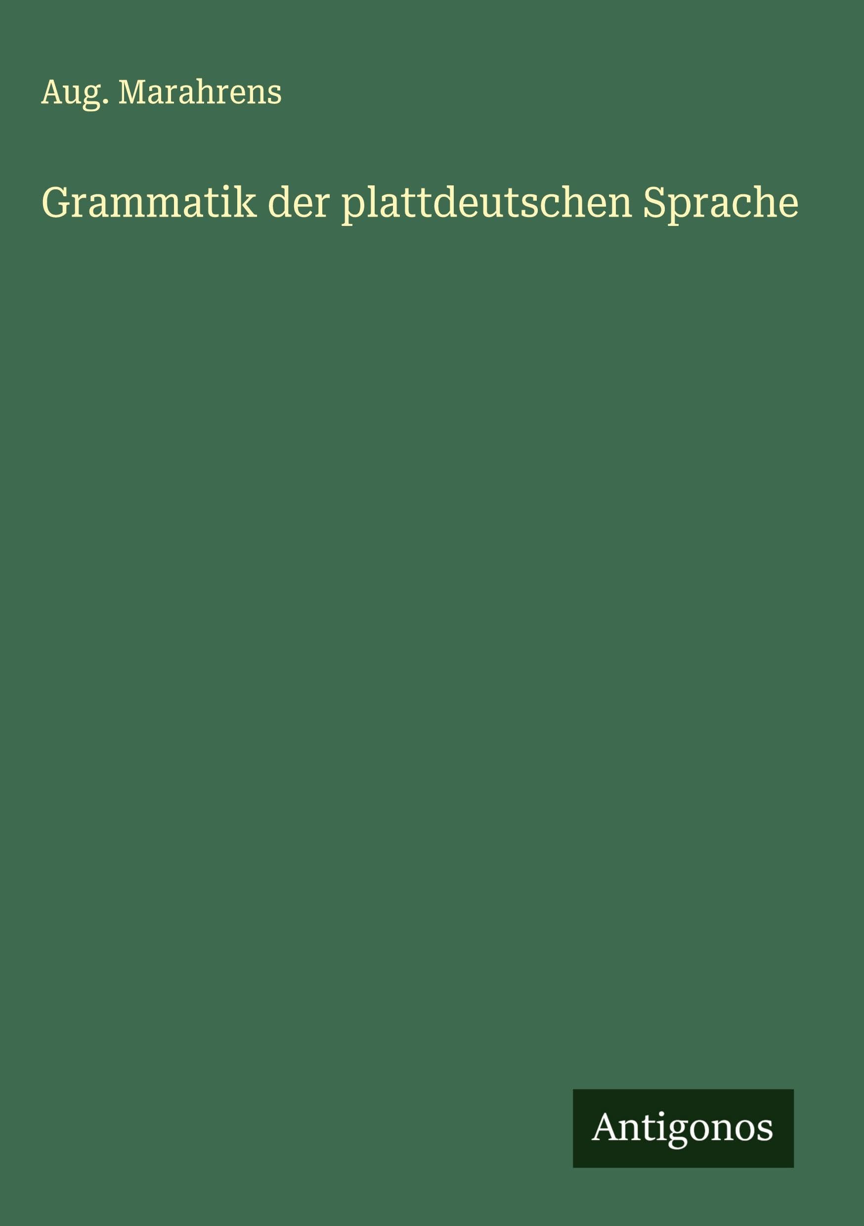Product Image: Grammatik der plattdeutschen Sprache