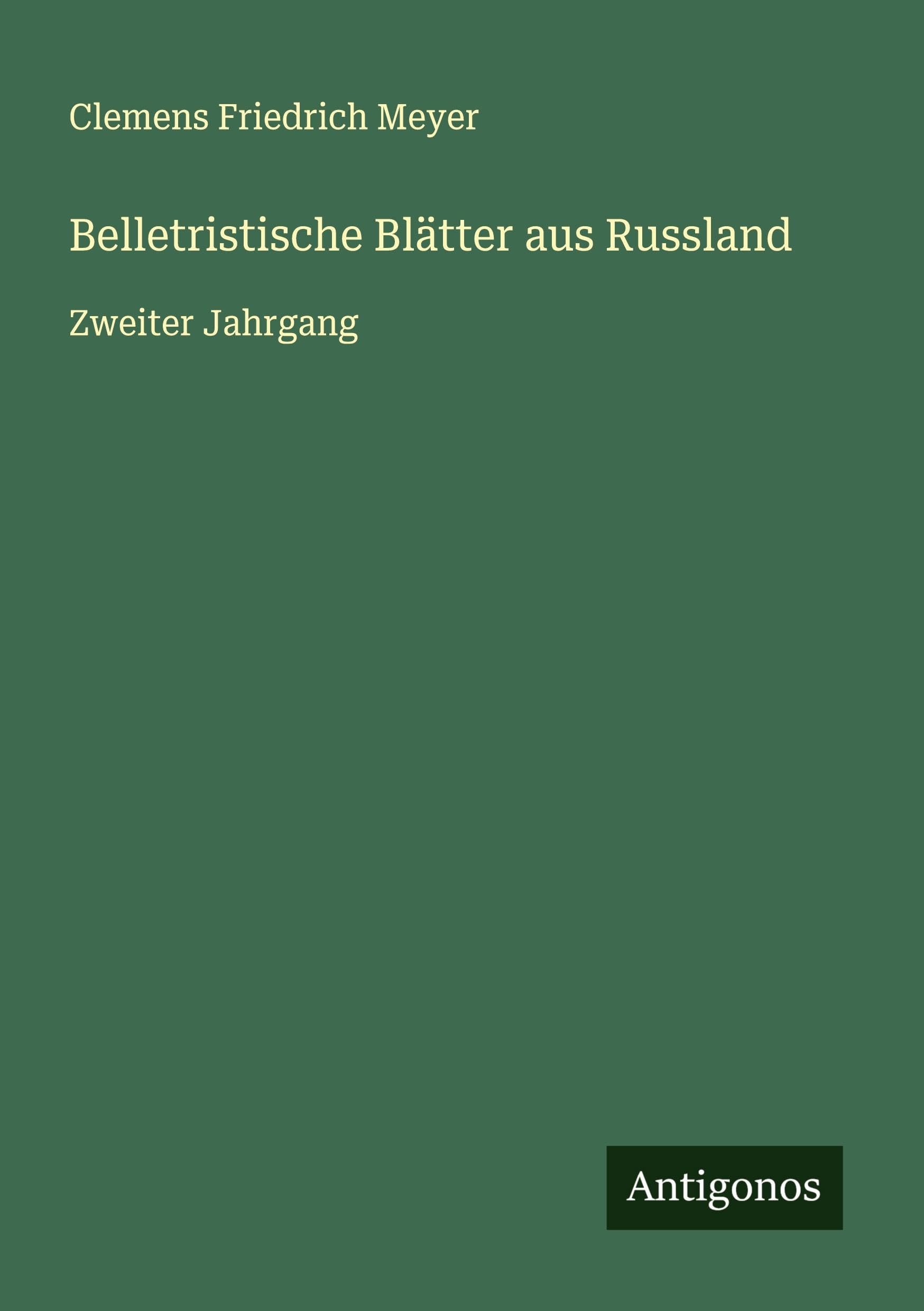 Belletristische Blätter aus Russland Classics