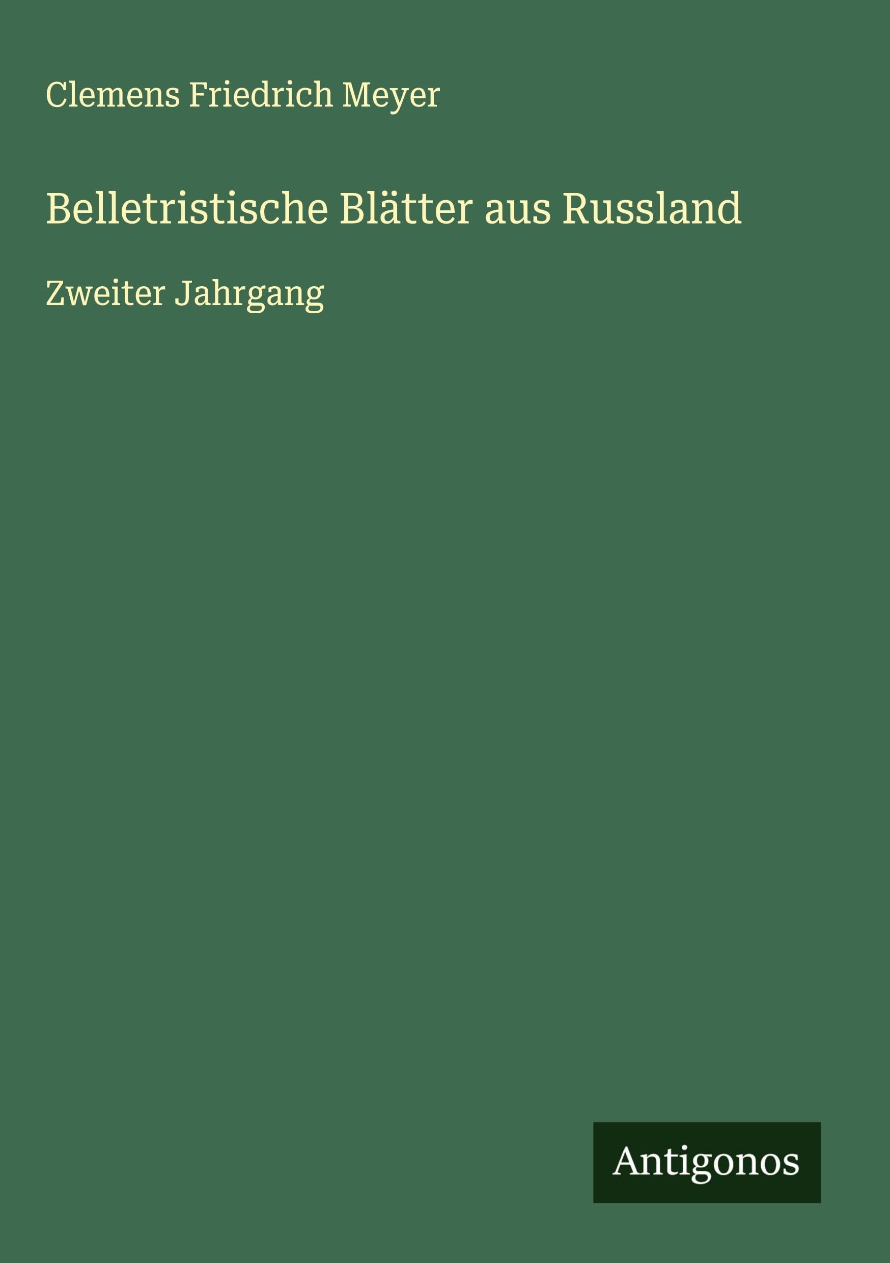 Belletristische Blätter aus Russland Classics