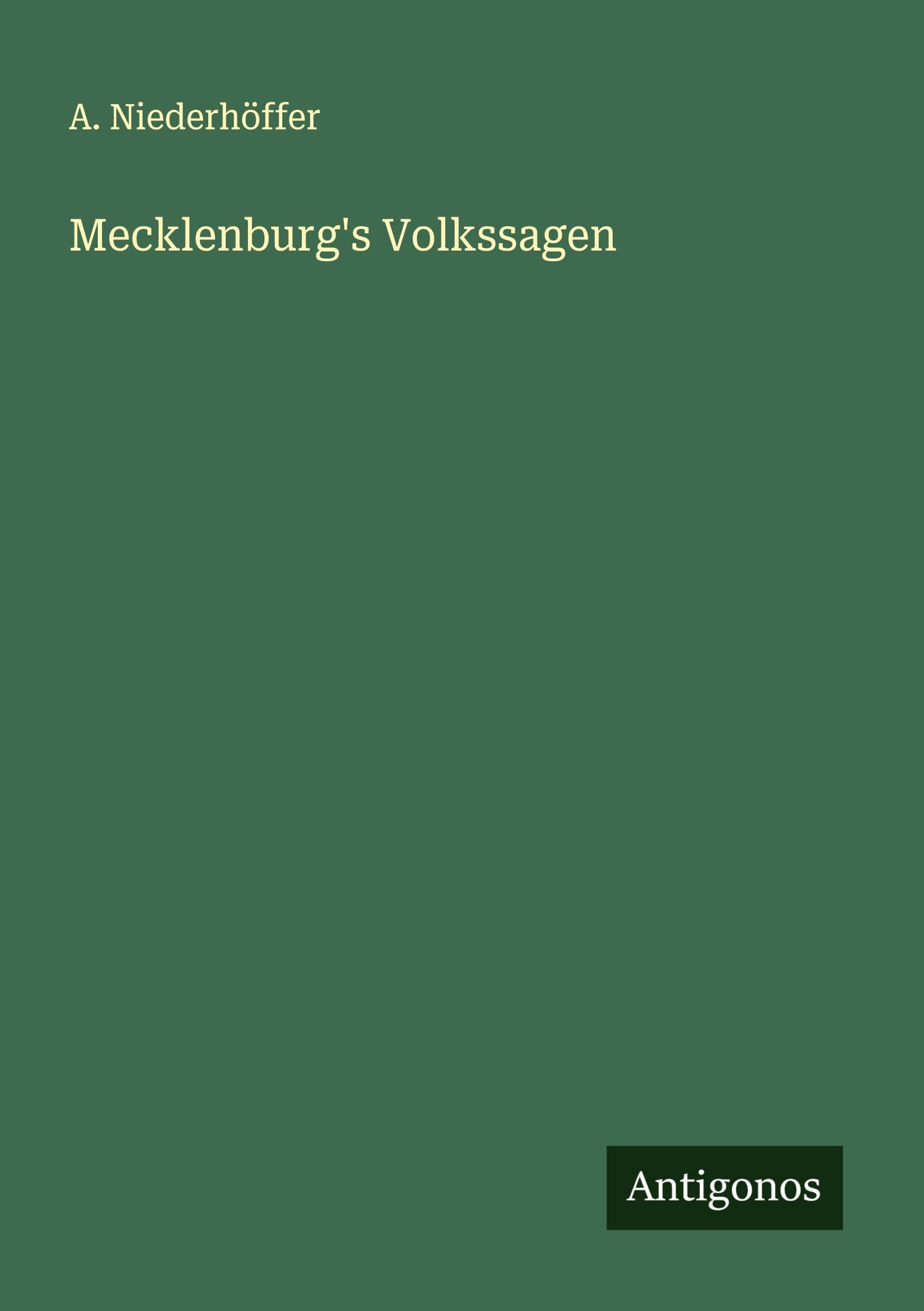 Mecklenburg's Volkssagen Classics