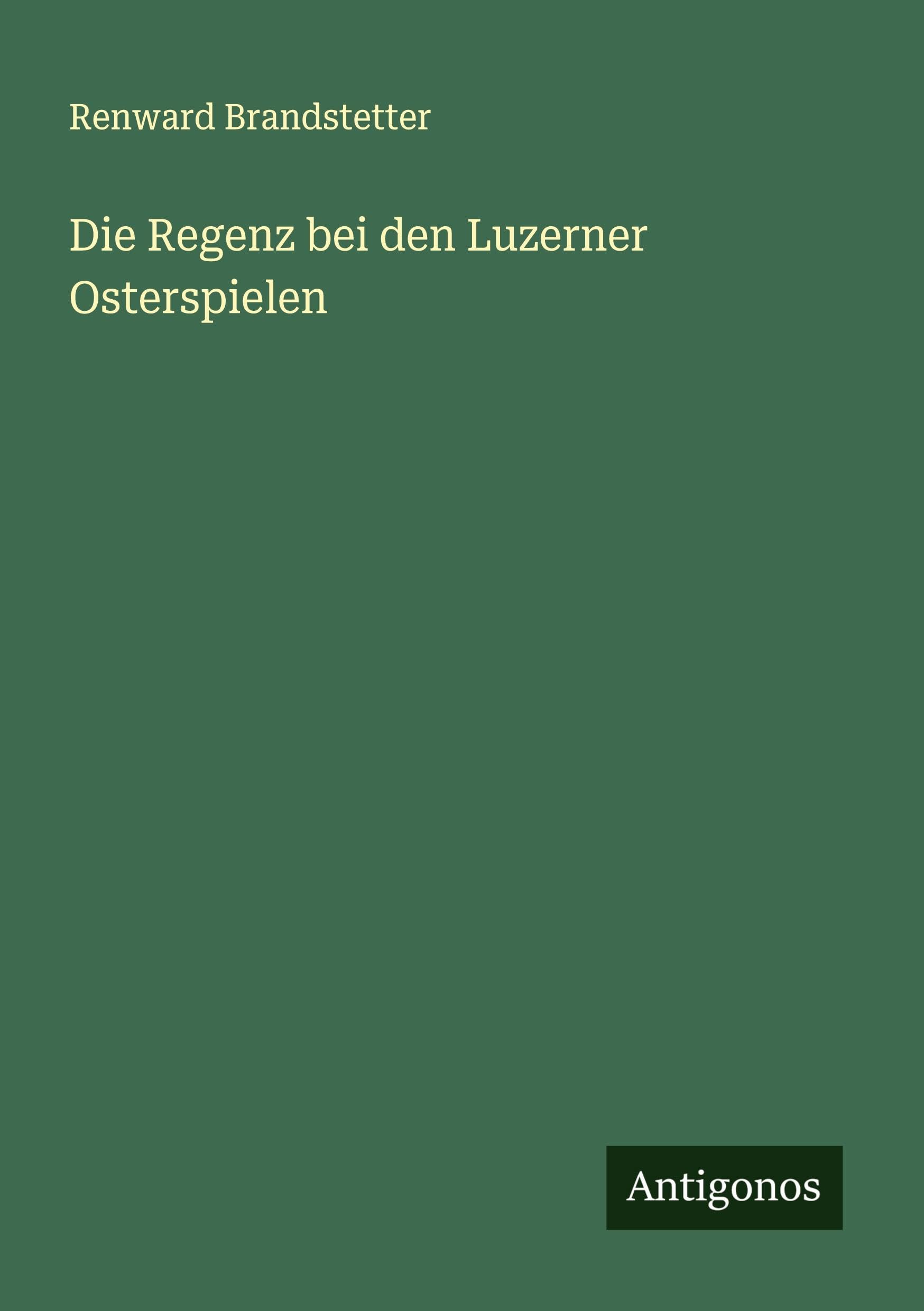 Die Regenz bei den Luzerner Osterspielen Classics