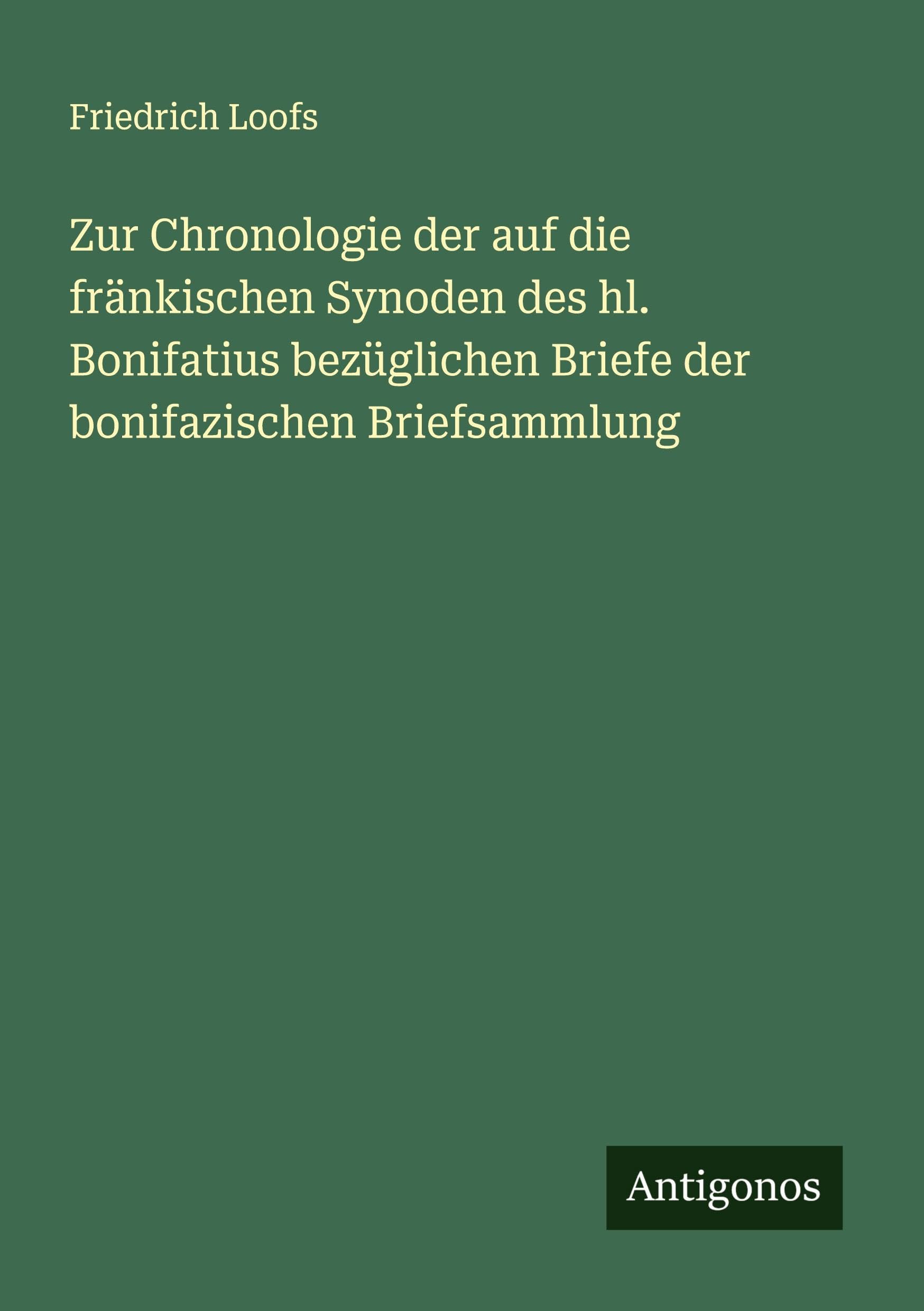 Zur Chronologie der auf die fränkischen Synoden des hl. Bonifatius bezüglichen Briefe der bonifazischen Briefsammlung Classics