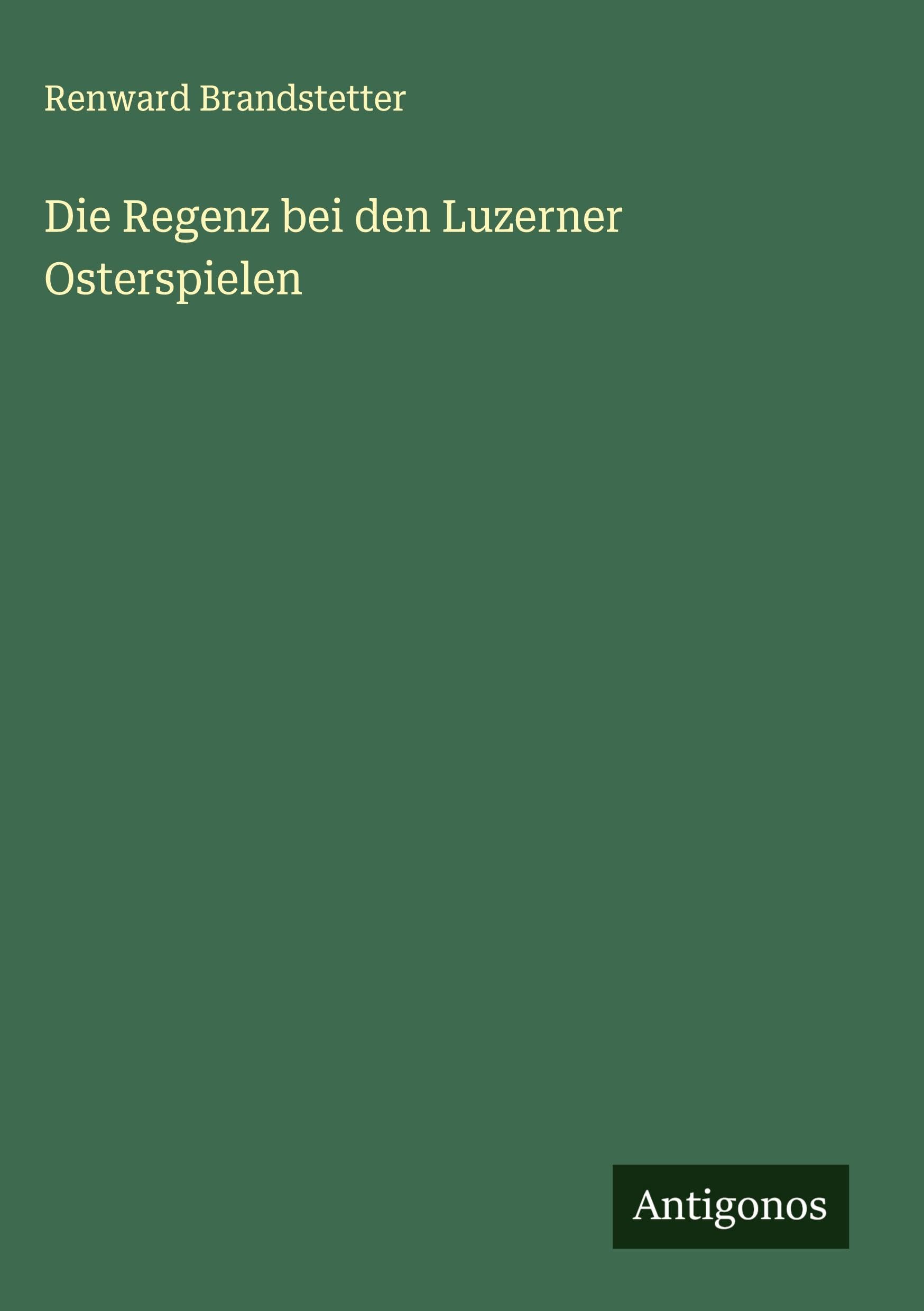 Die Regenz bei den Luzerner Osterspielen Classics