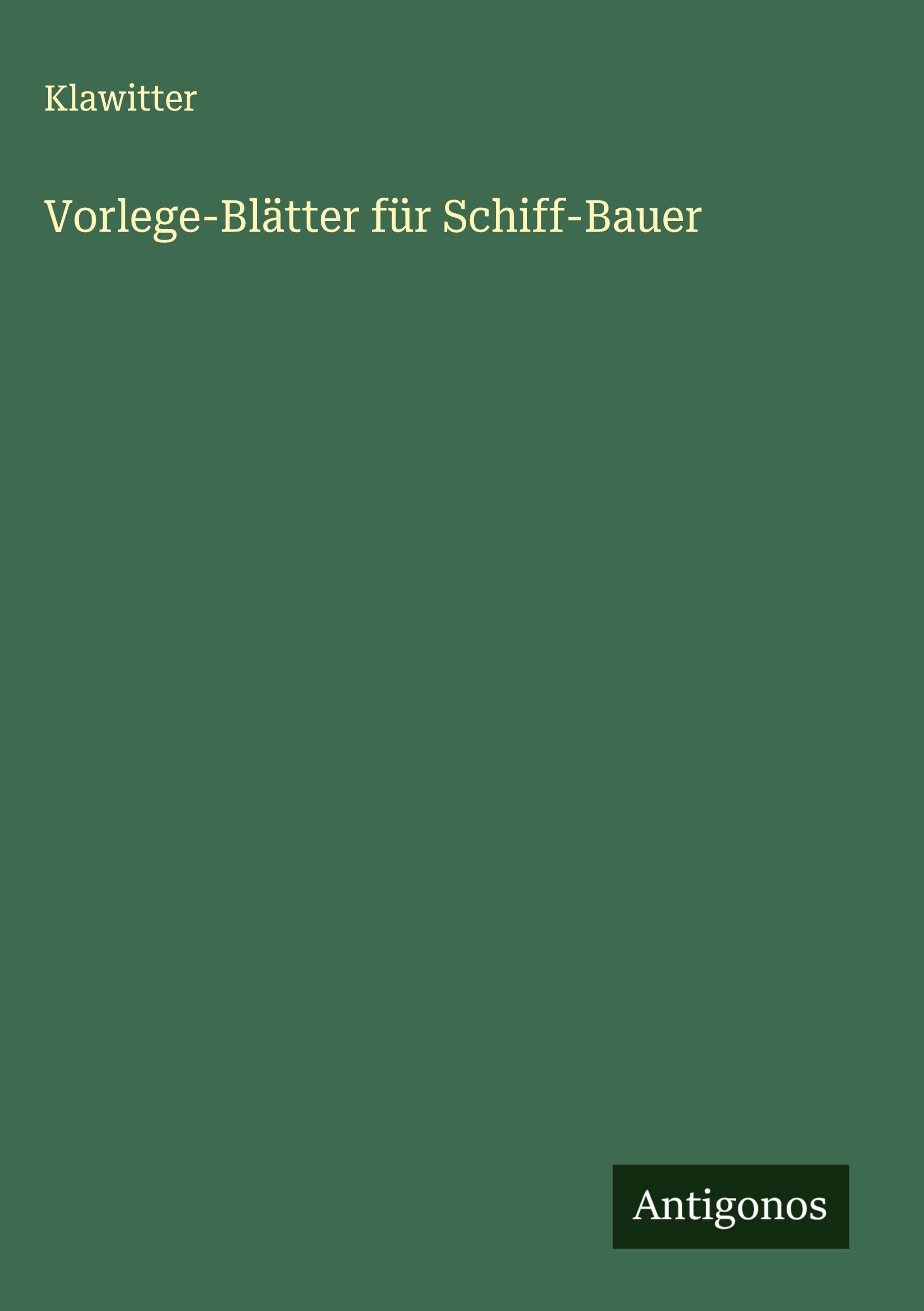 Vorlege-Blätter für Schiff-Bauer Classics