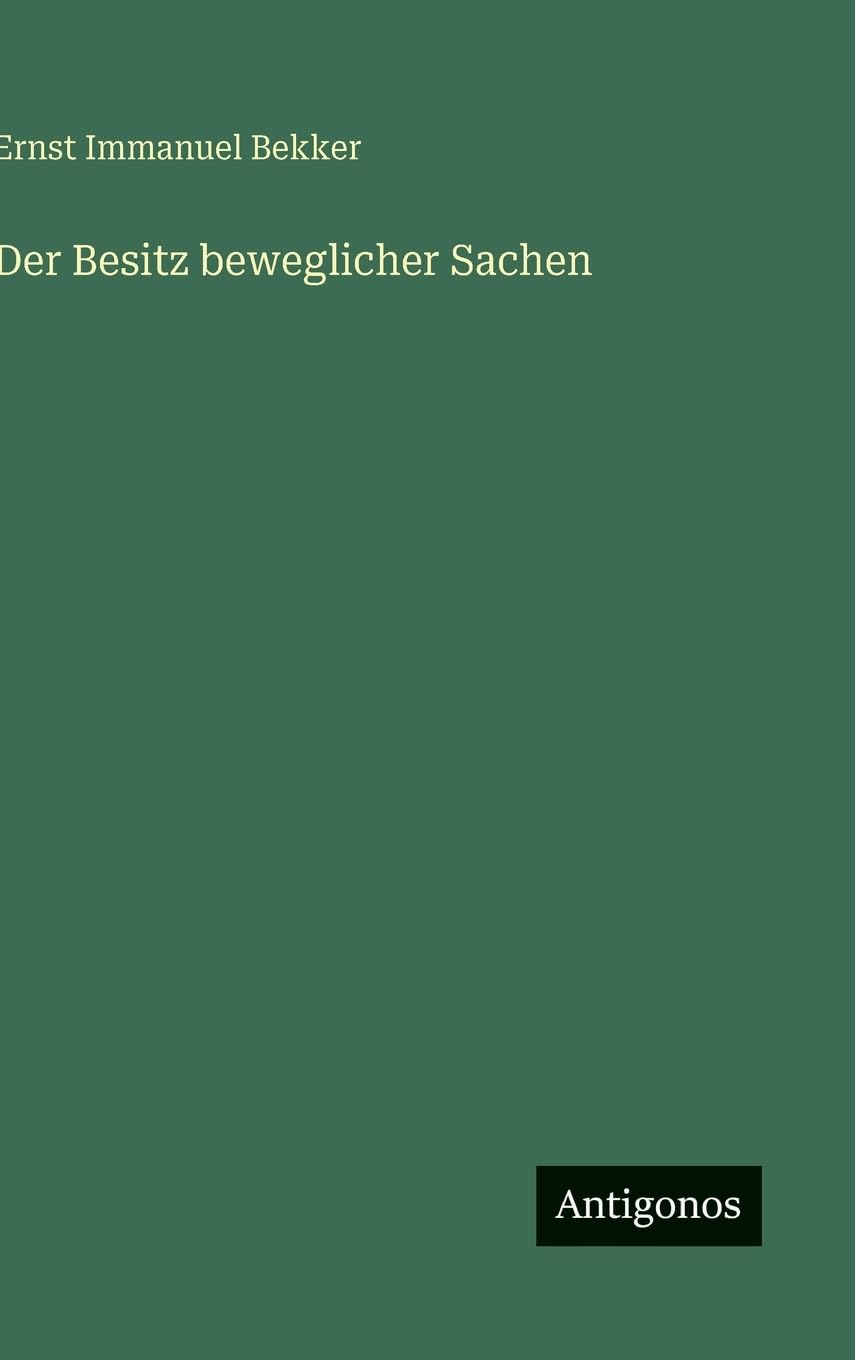 Product Image: Der Besitz beweglicher Sachen