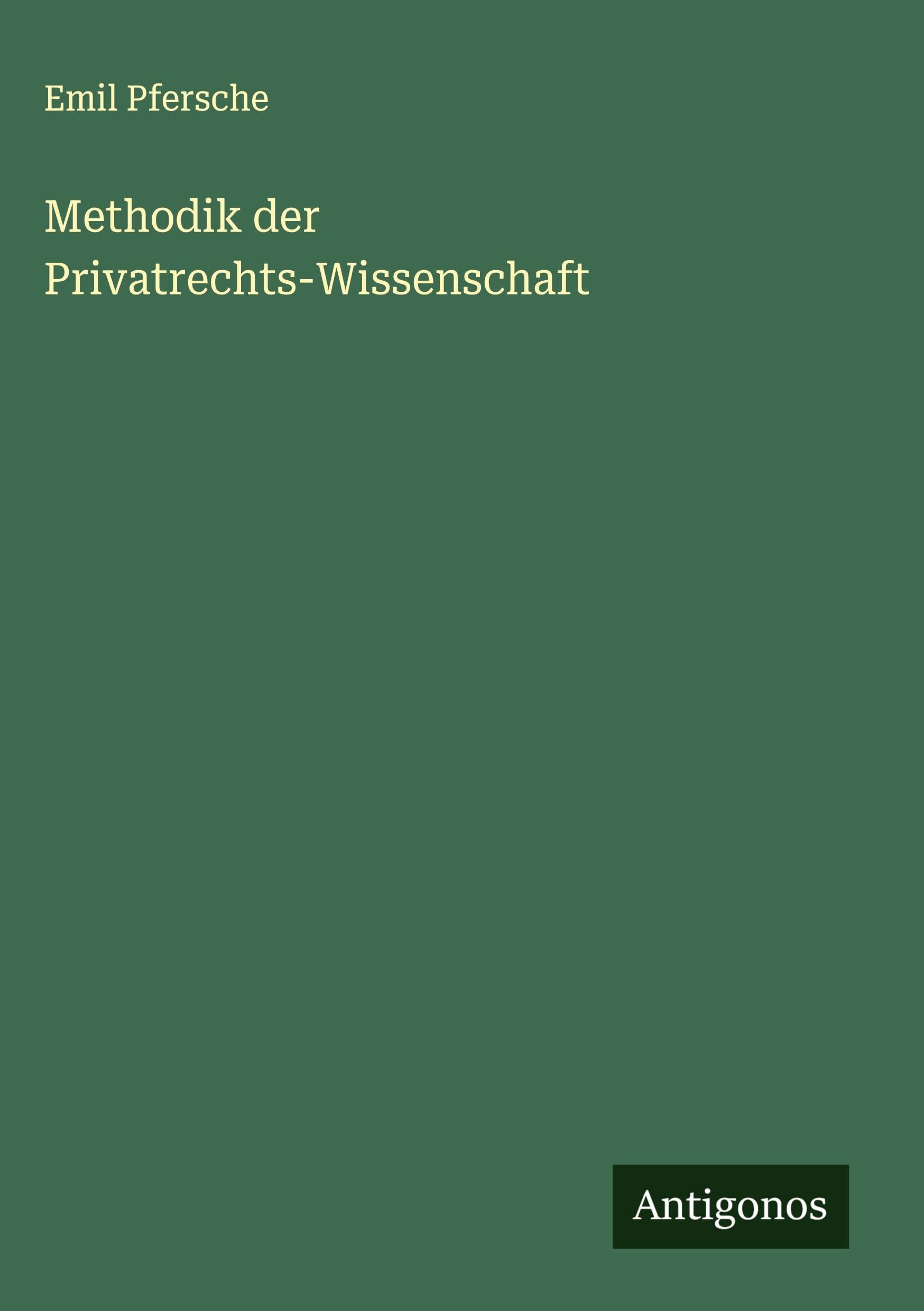 Product Image: Methodik der Privatrechts-Wissenschaft