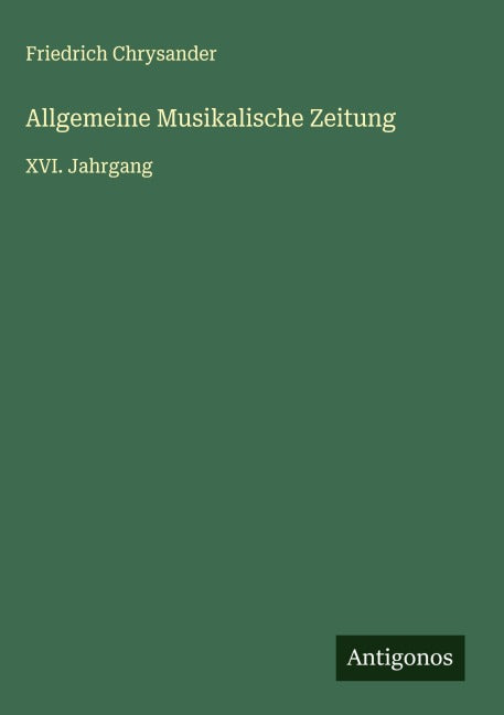 Allgemeine Musikalische Zeitung Classics