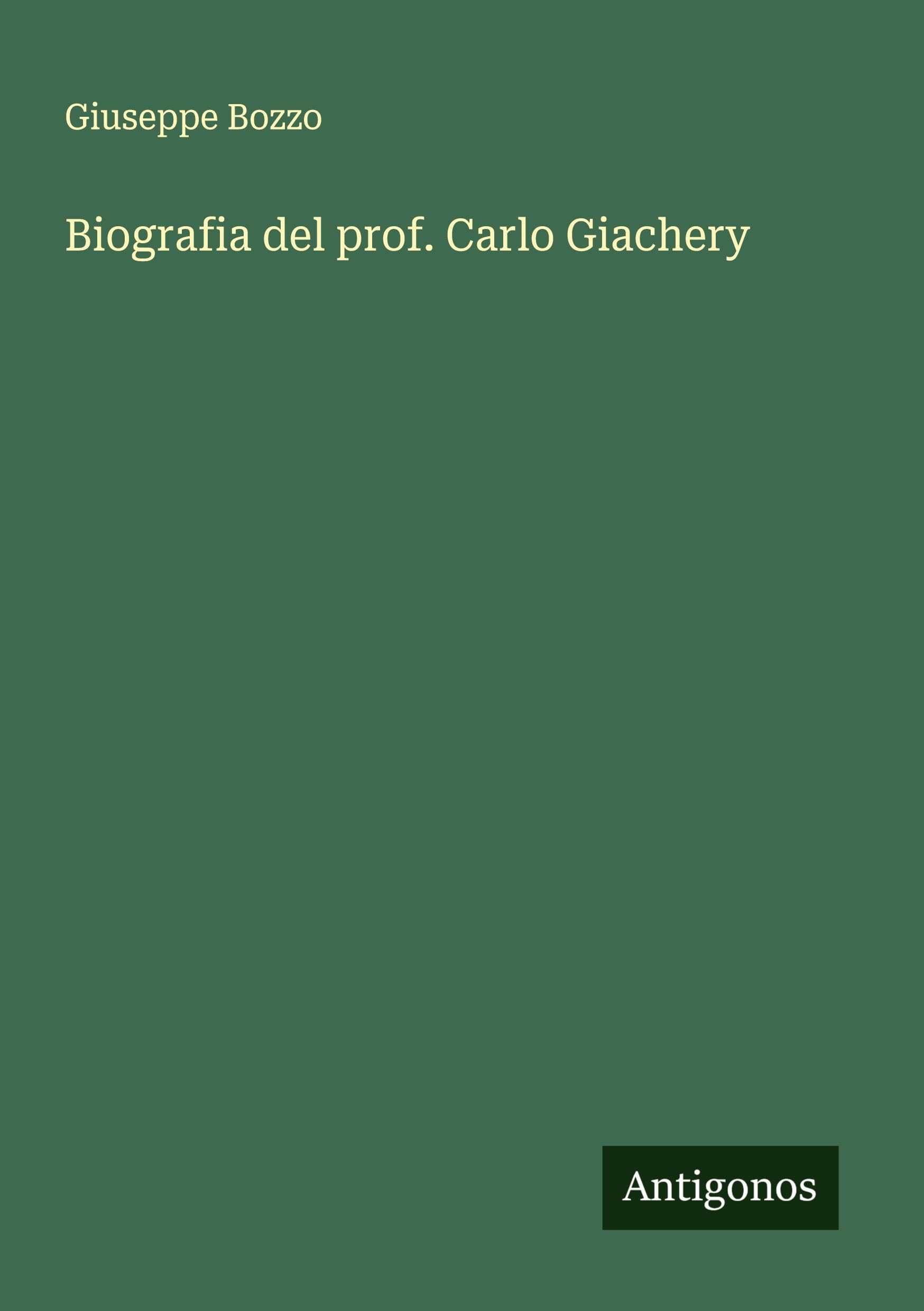 Biografia del prof. Carlo Giachery Classics