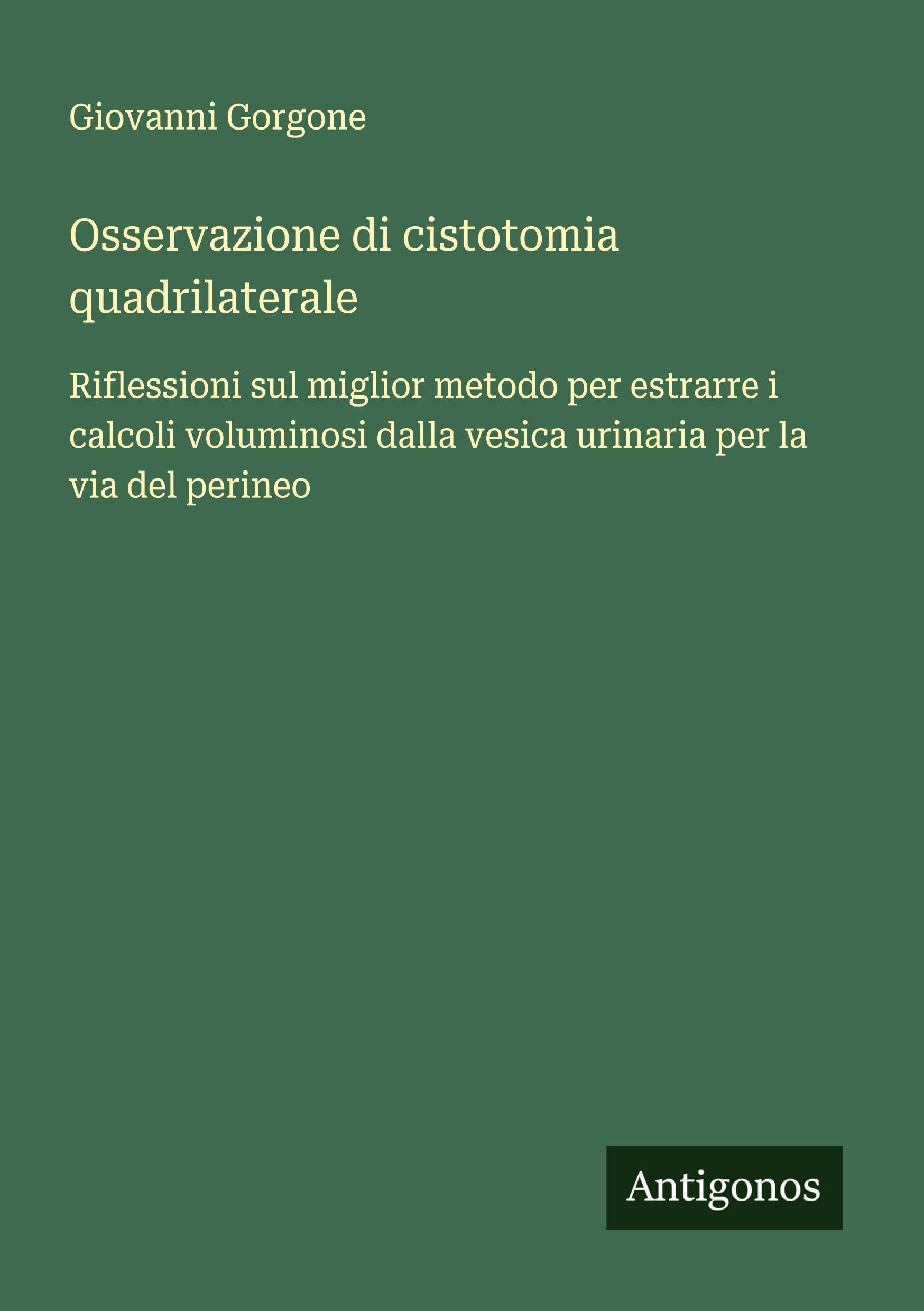 Osservazione di cistotomia quadrilaterale Classics
