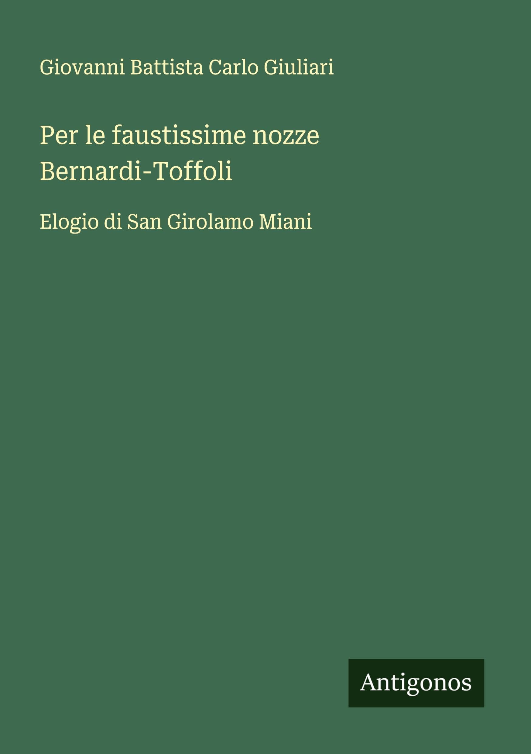 Per le faustissime nozze Bernardi-Toffoli Classics