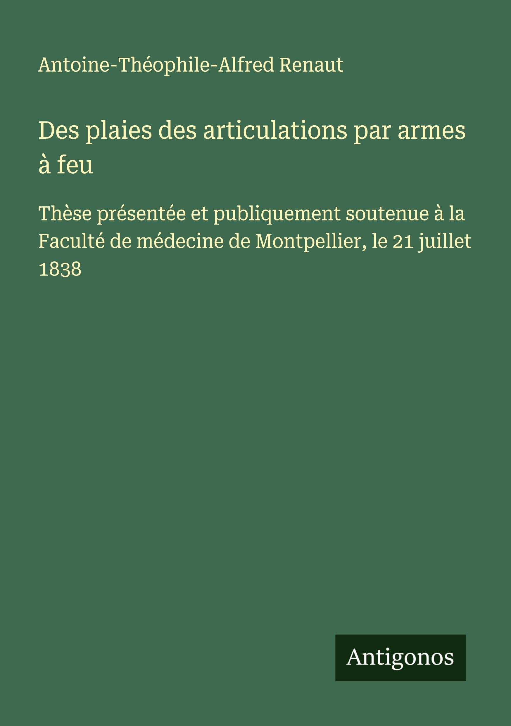 Des plaies des articulations par armes à feu Classics