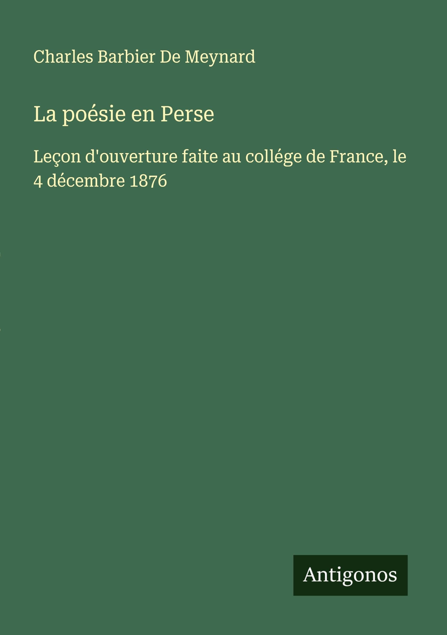 La poésie en Perse Classics