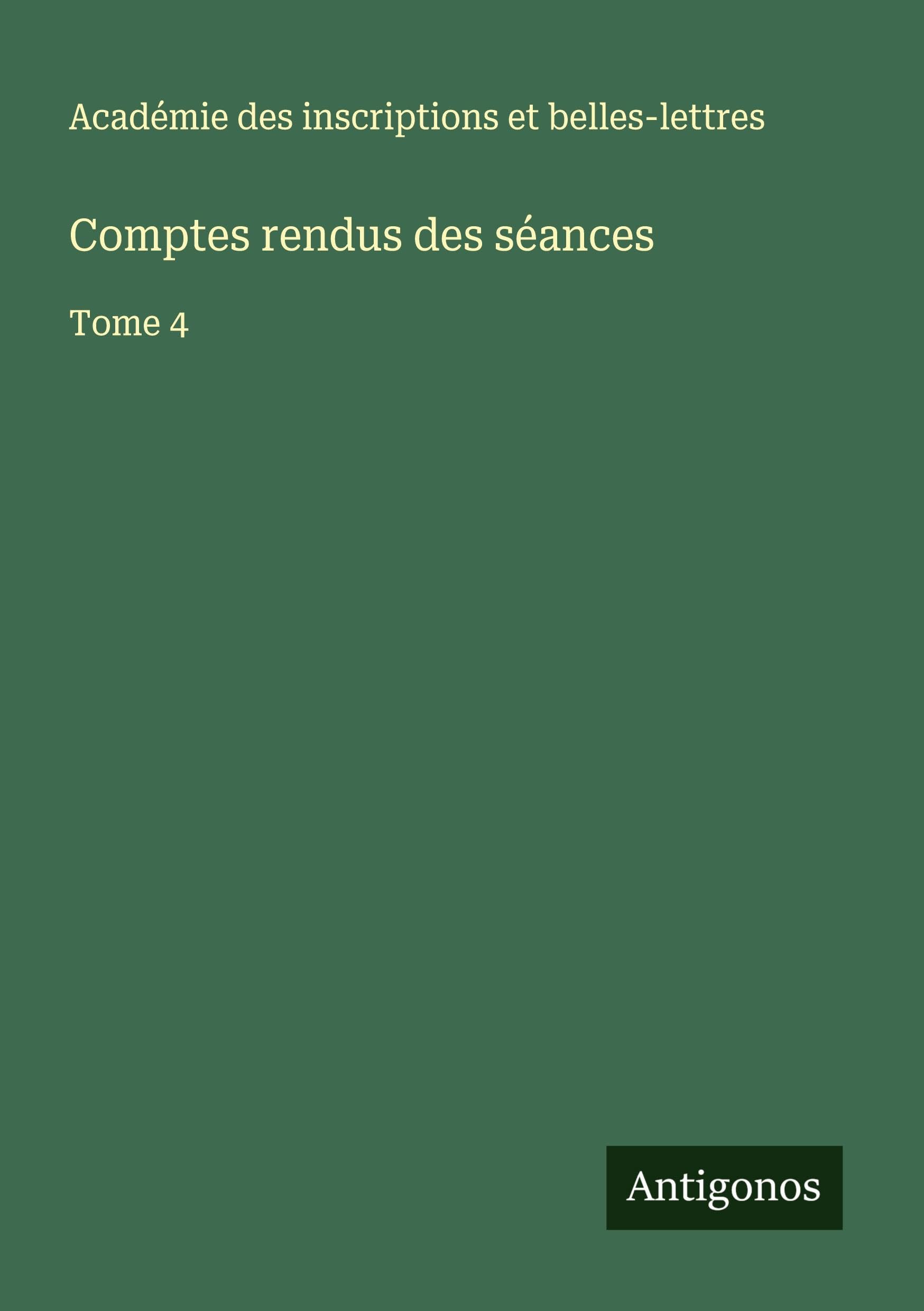 Comptes rendus des séances Classics
