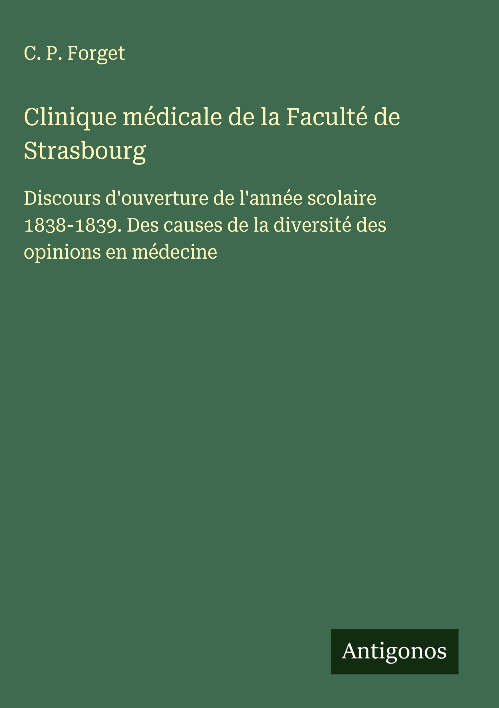 Clinique médicale de la Faculté de Strasbourg Classics
