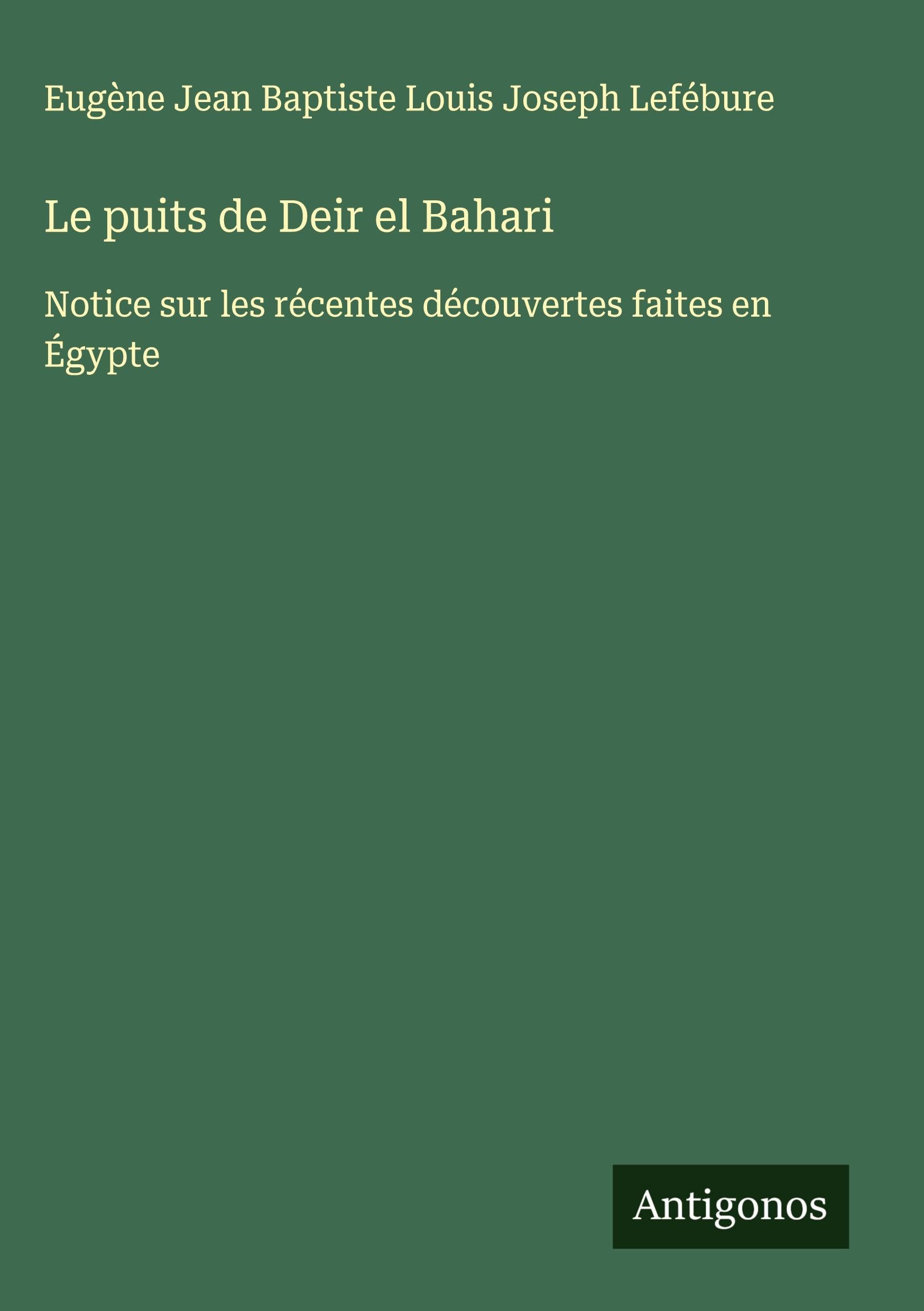 Le puits de Deir el Bahari Classics
