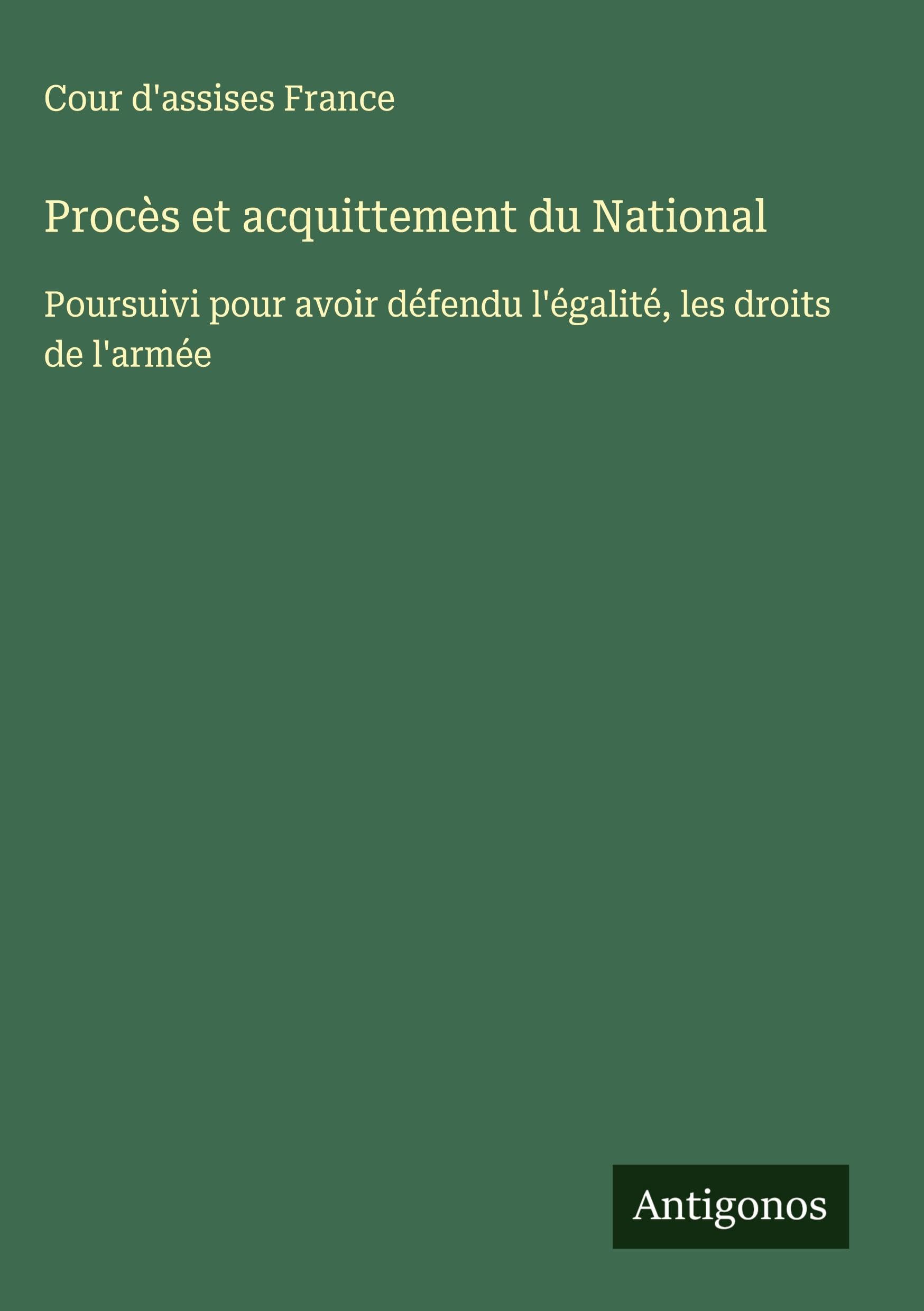Procès et acquittement du National Classics