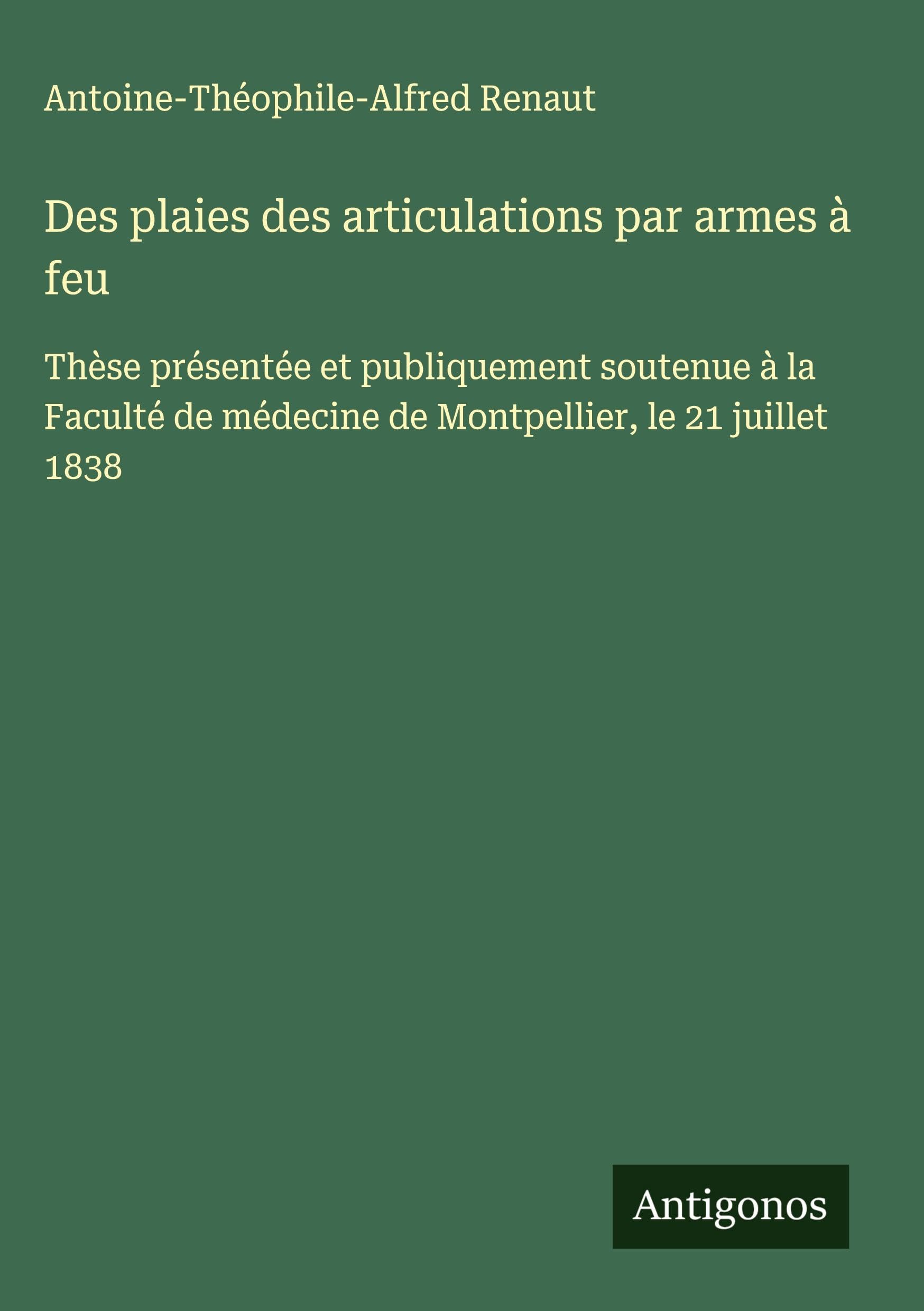 Des plaies des articulations par armes à feu Classics