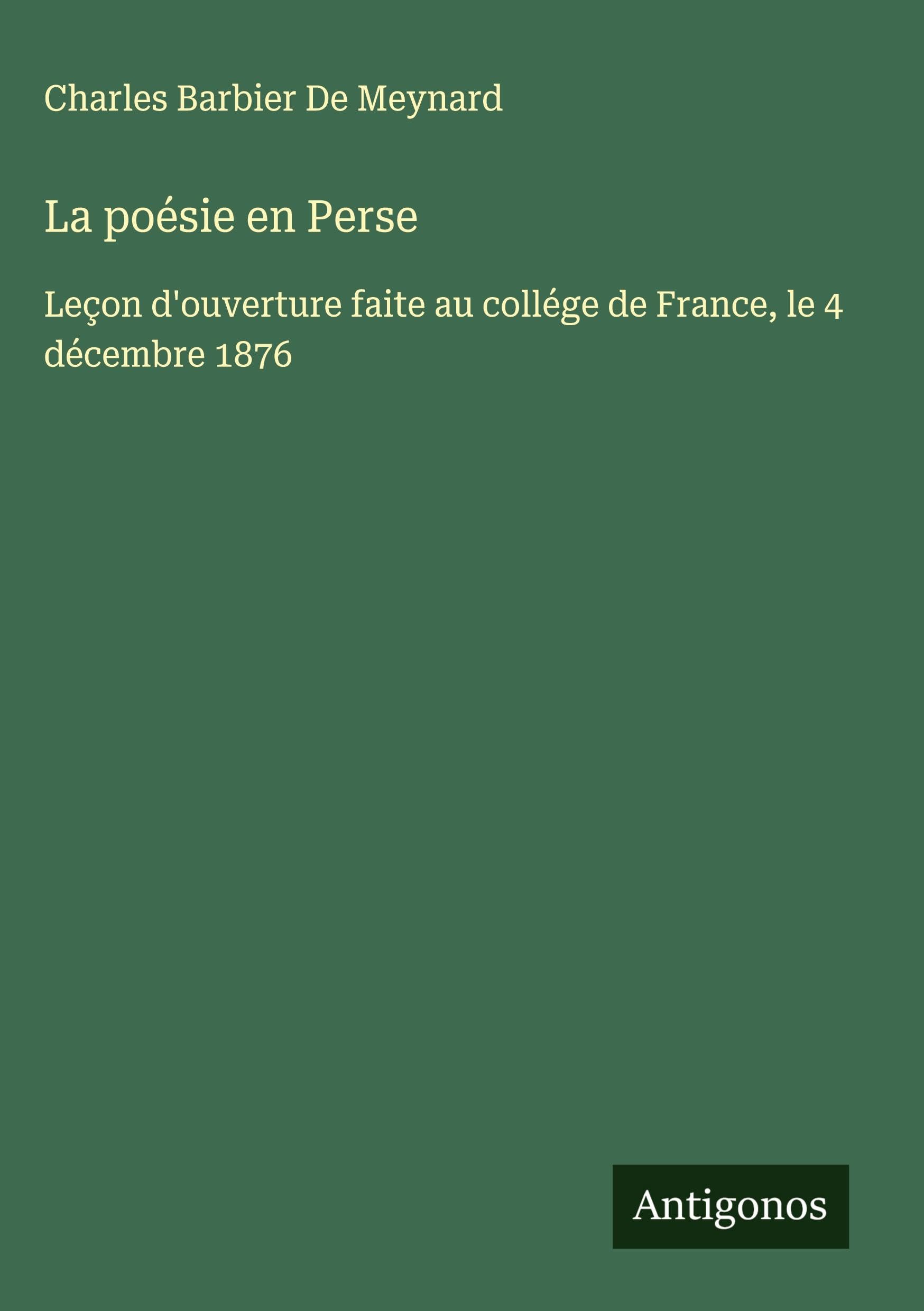 La poésie en Perse Classics